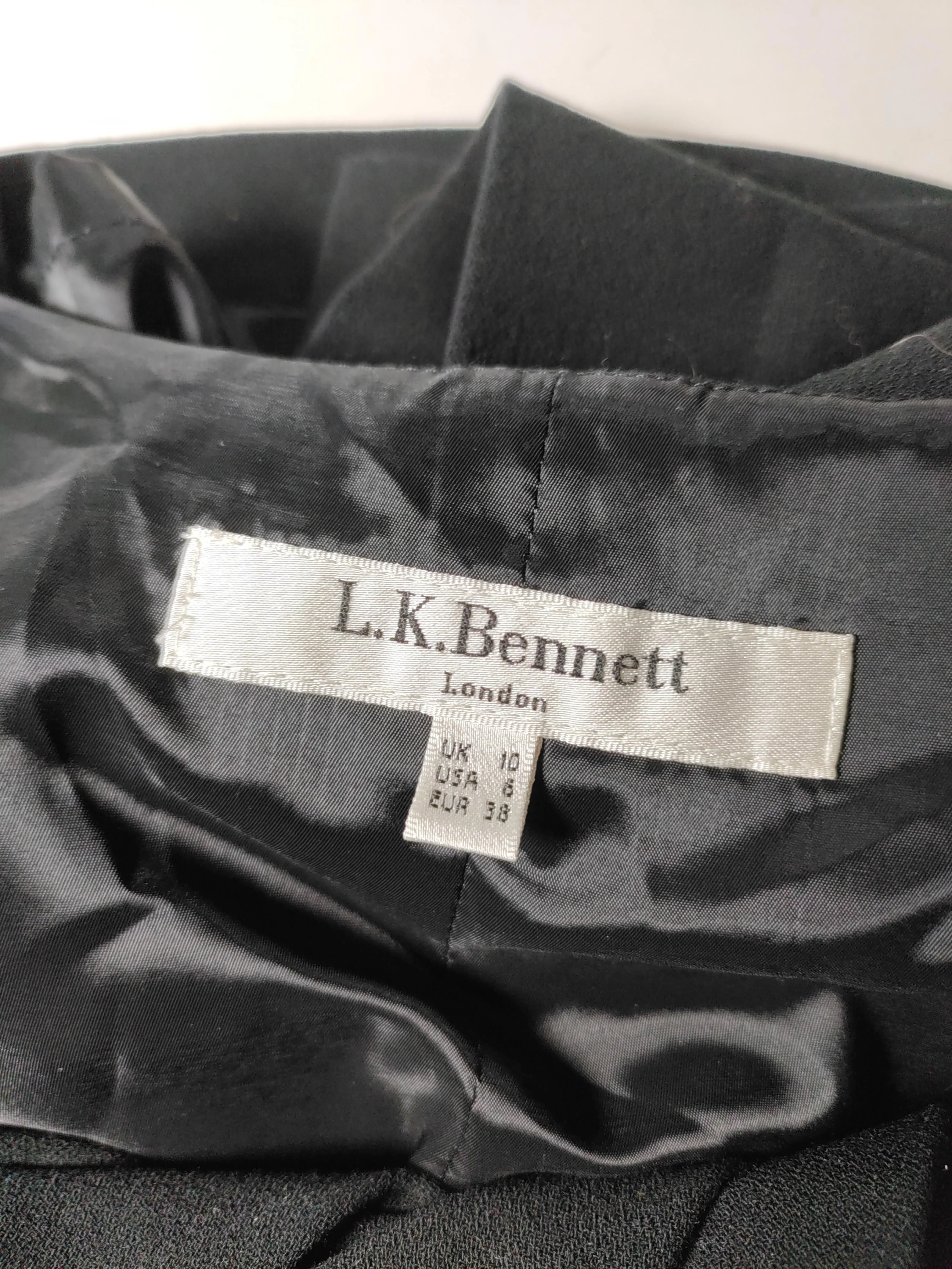 L.K. Bennett Bodycon Midi Dress UK10 in Black - Image 5