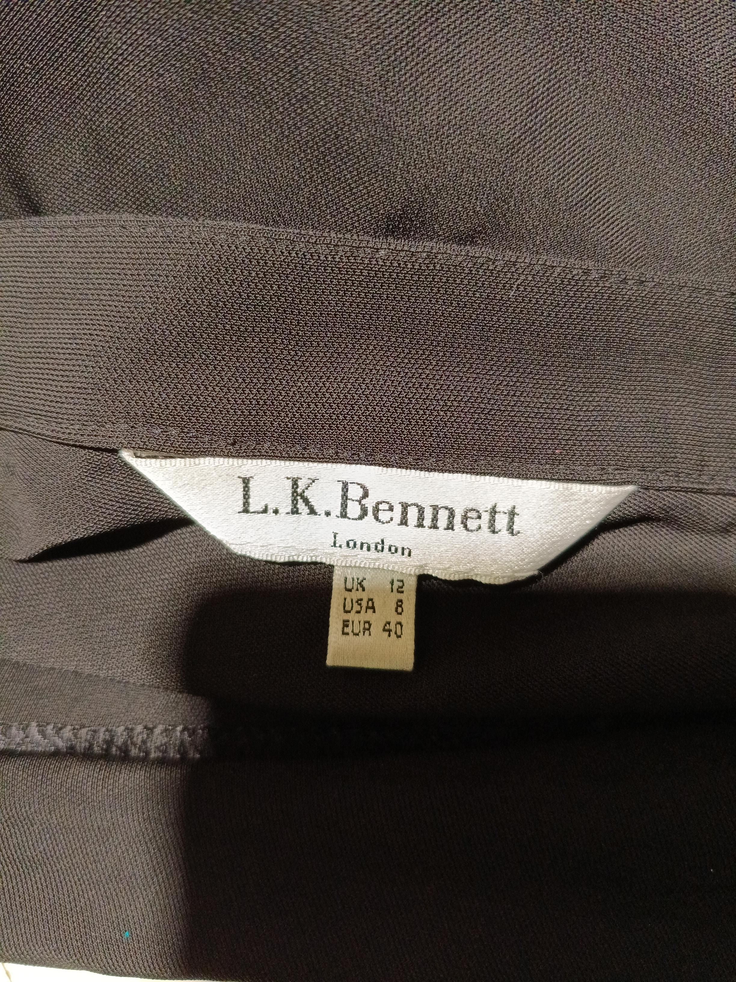 L.K. Bennett Bodycon Midi Dress UK12 in Black - Image 5