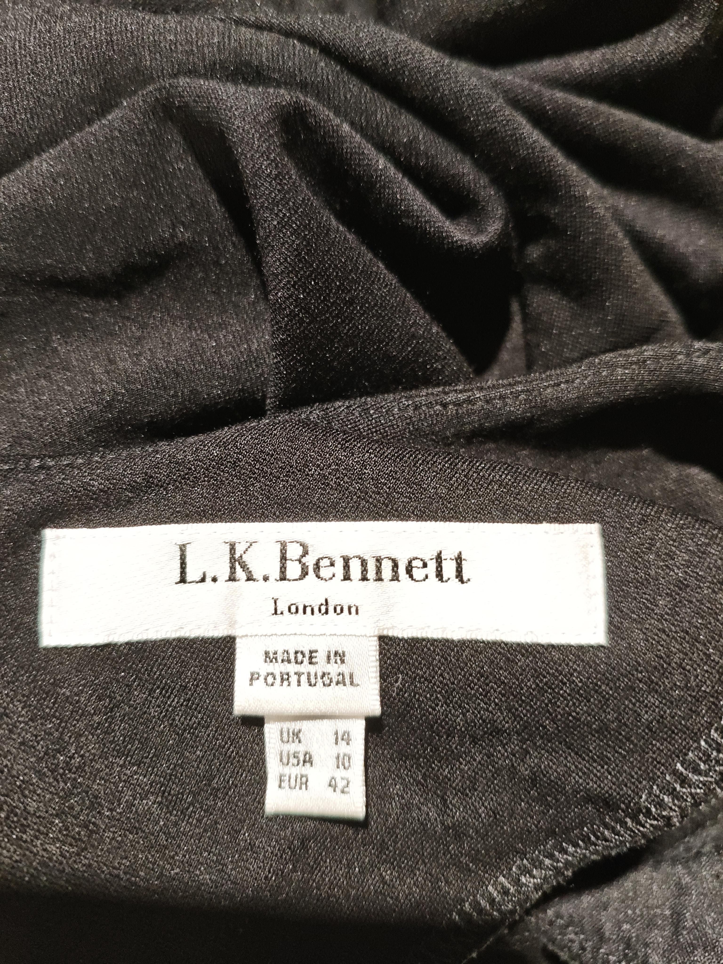 L.K. Bennett Bodycon Midi Dress UK14 in Black - Image 5