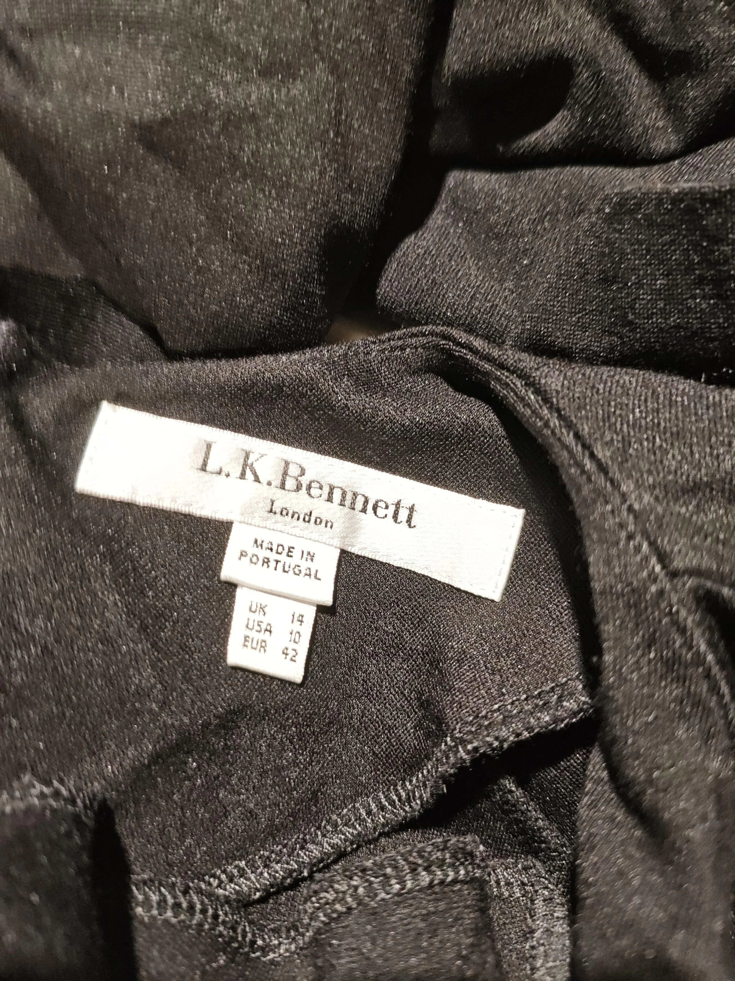 L.K. Bennett Bodycon Midi Dress UK14 in Black - Image 6