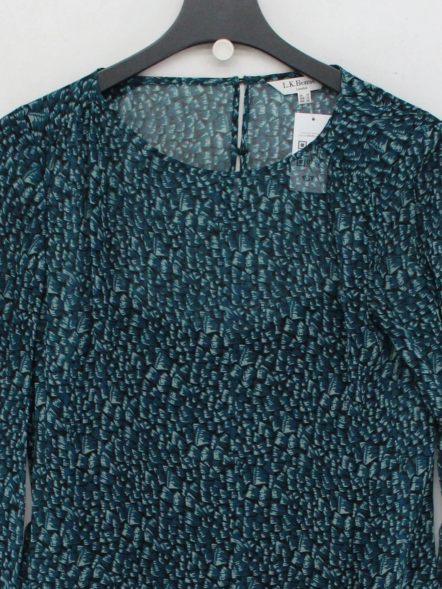 L.K. Bennett Shirt Mini Dress in Blue - Image 3