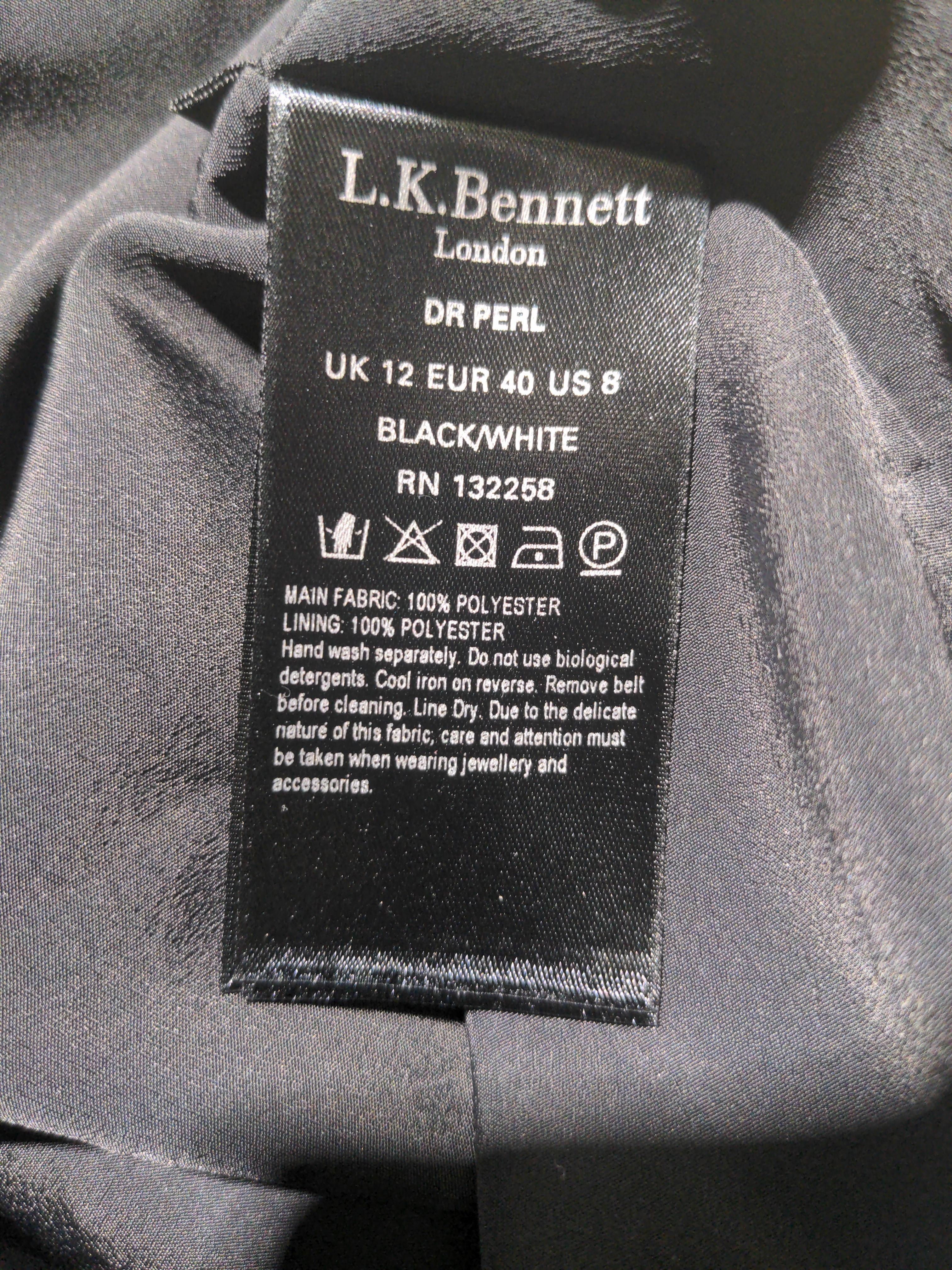 L.K. Bennett Shirt Mini Dress UK12 in Black - Image 6