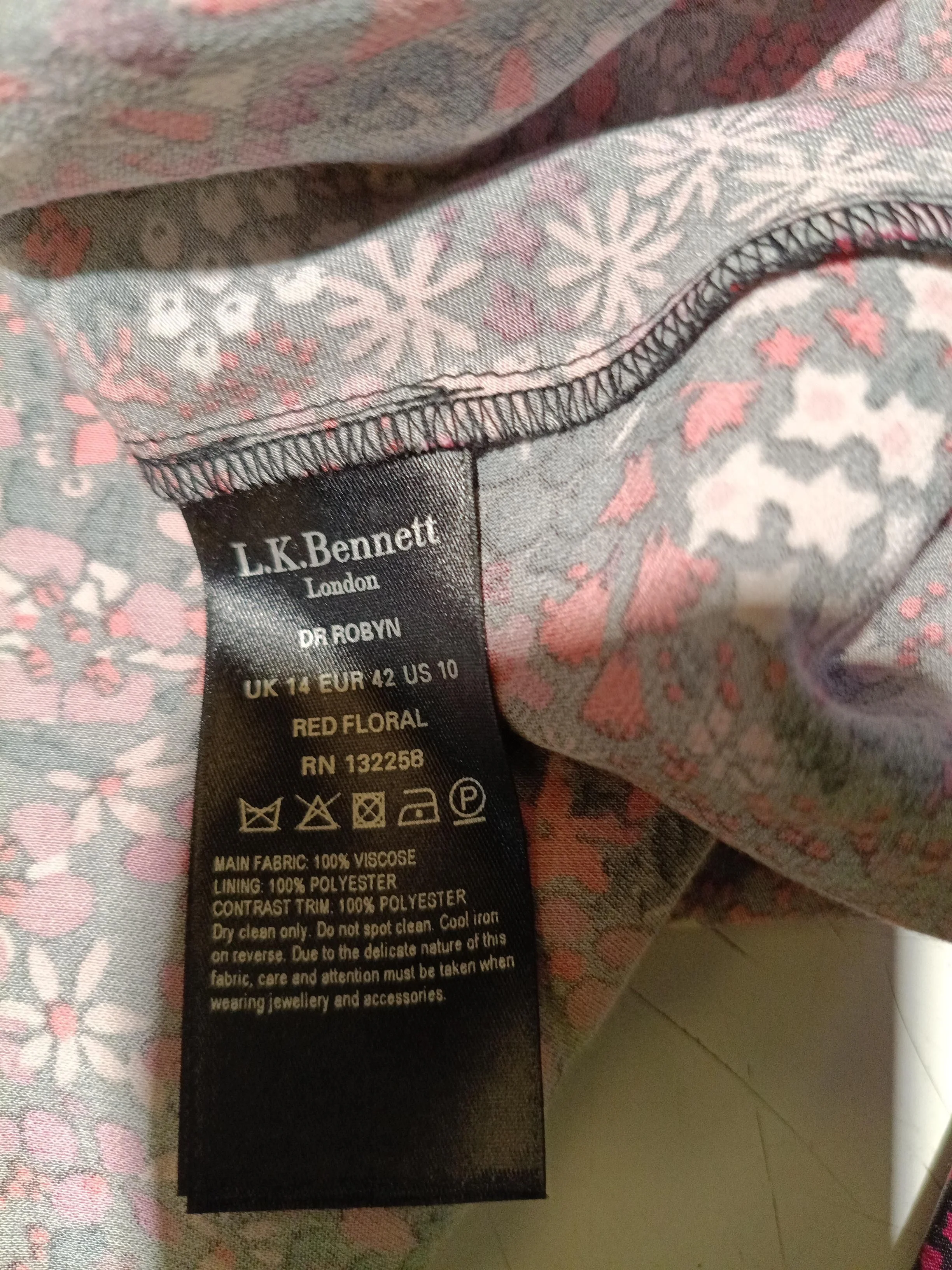 L.K. Bennett Shirt Mini Dress UK14 in Multi - Image 6
