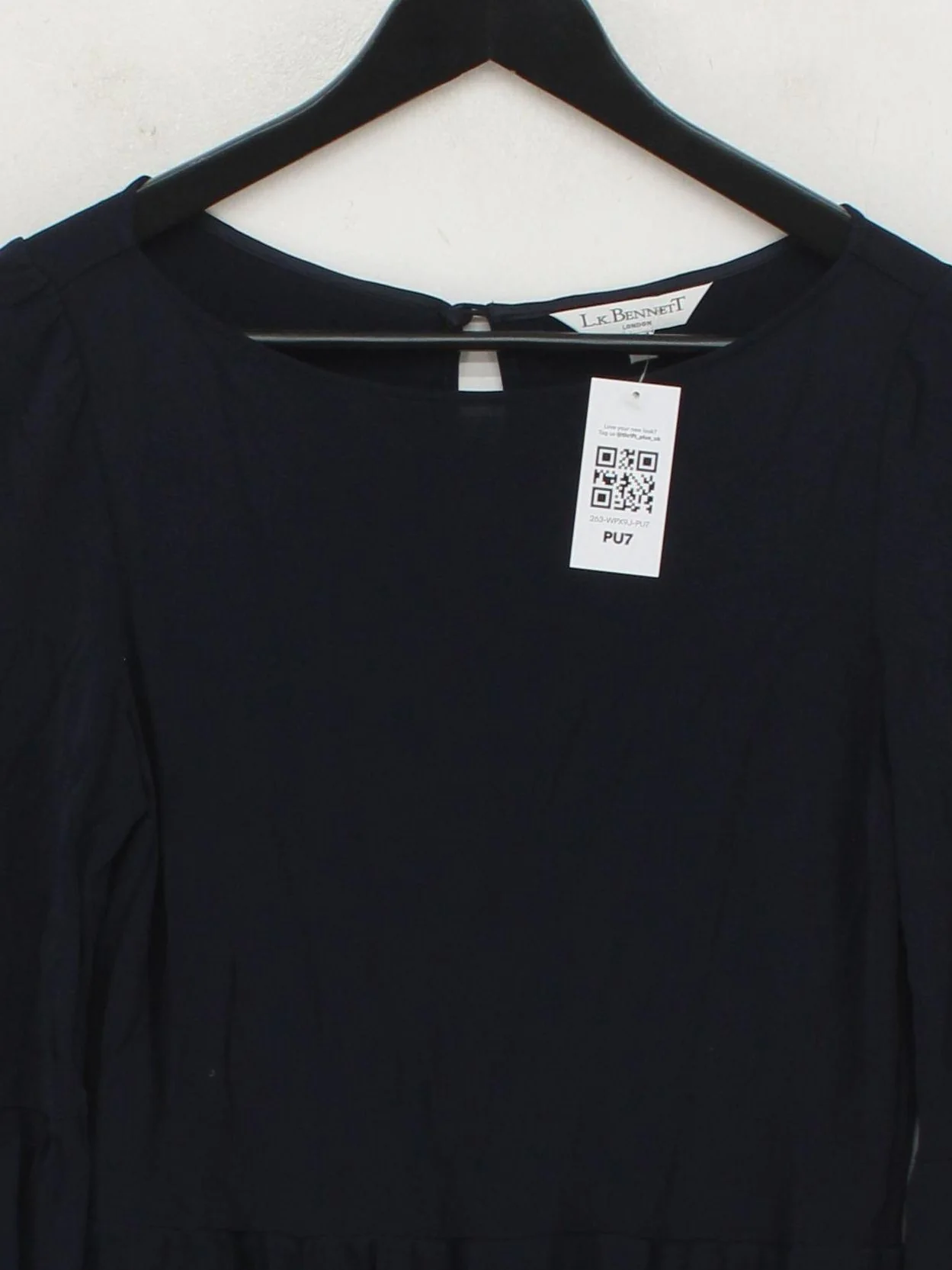 L.K. Bennett T-Shirt Mini Dress UK12 in Black - Image 3