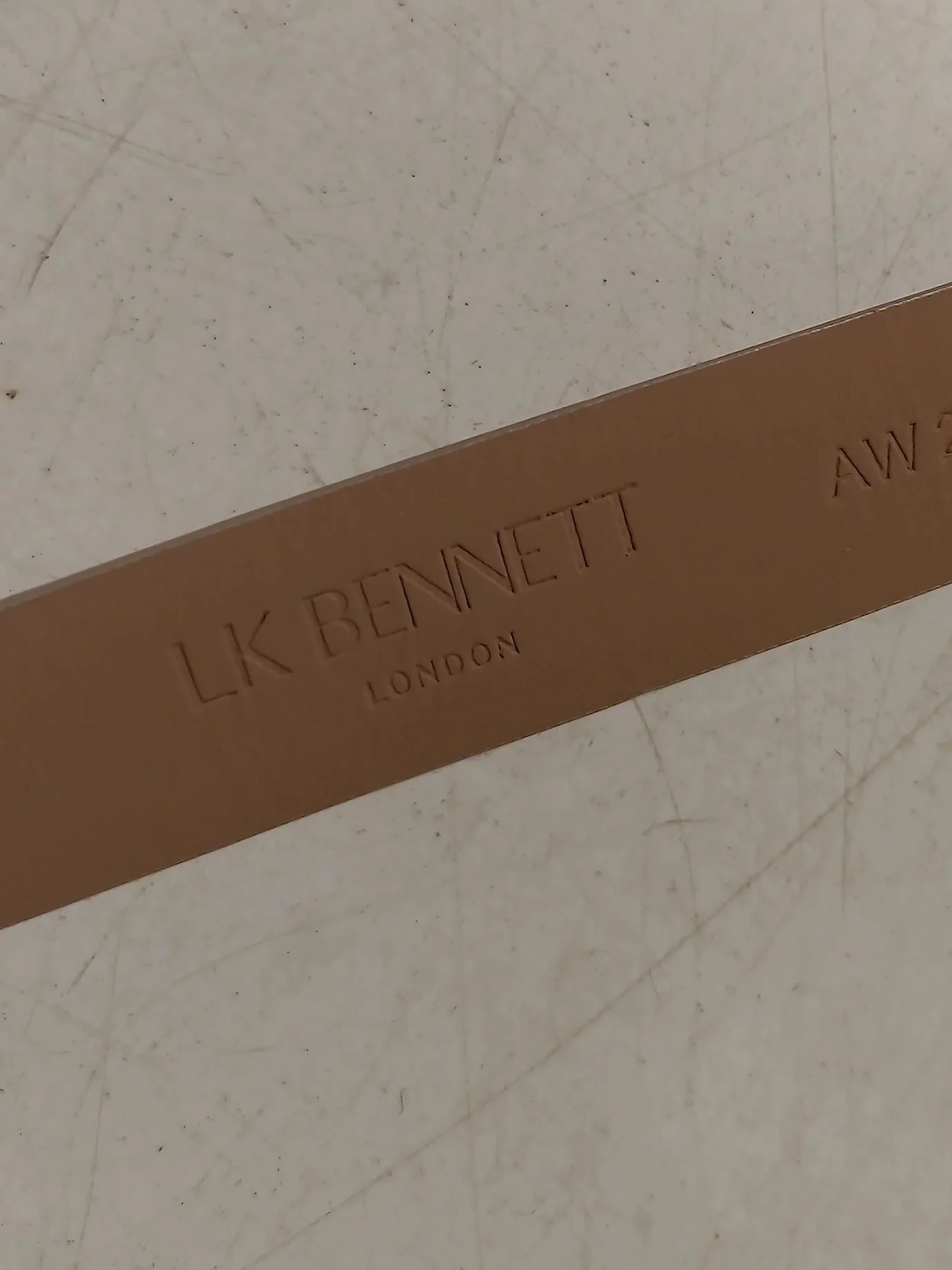L.K. Bennett Women's Belt M Tan 100% Leather Basic Belt - Image 5