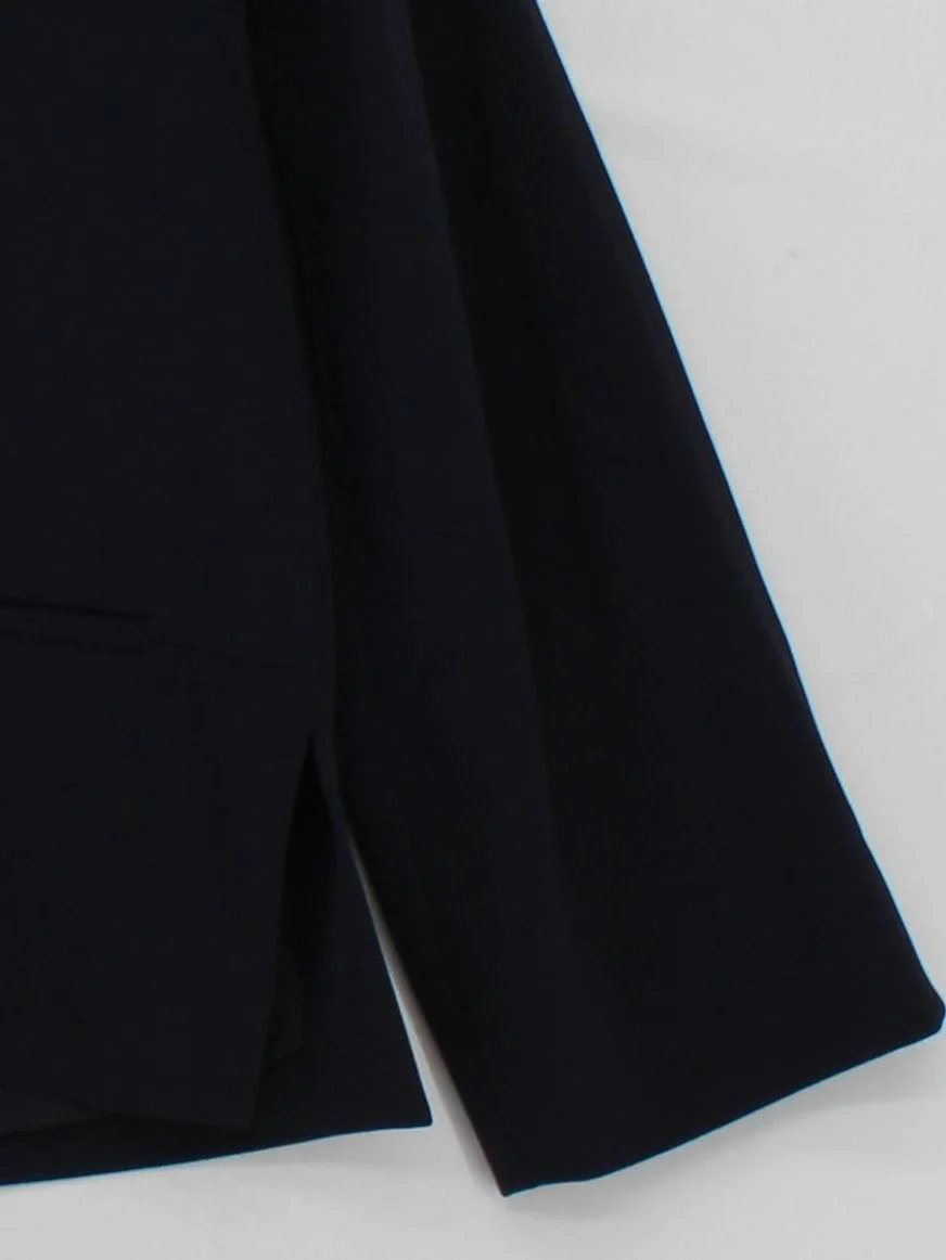 L.K. Bennett Women's Blazer UK 10 Blue Acetate with Polyester Overcoat - Image 4