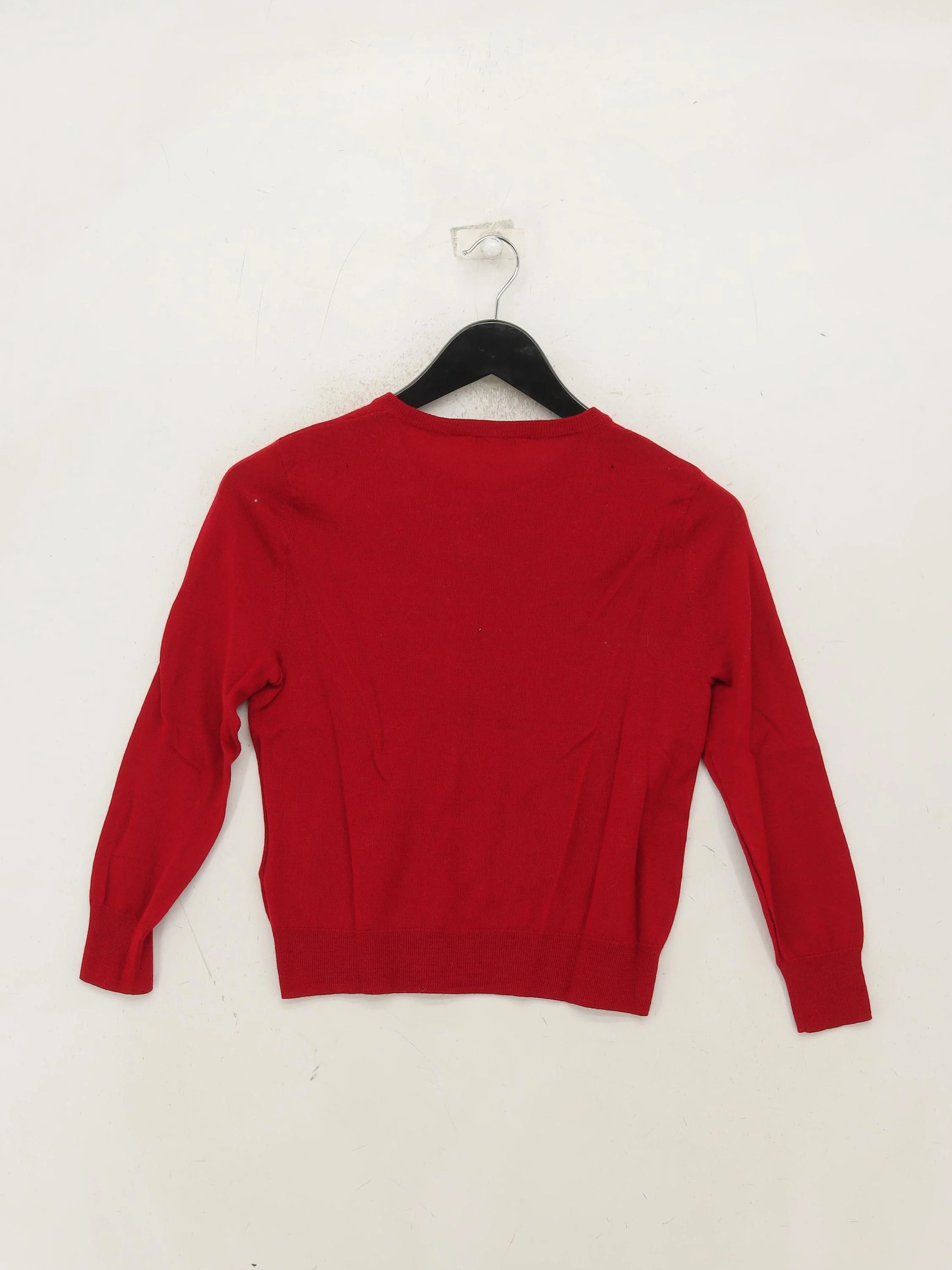 L.K. Bennett Women's Cardigan S Red 100% Wool Round Neck Cardigan - Image 2