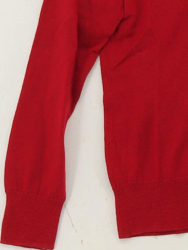 L.K. Bennett Women's Cardigan S Red 100% Wool Round Neck Cardigan - Image 4