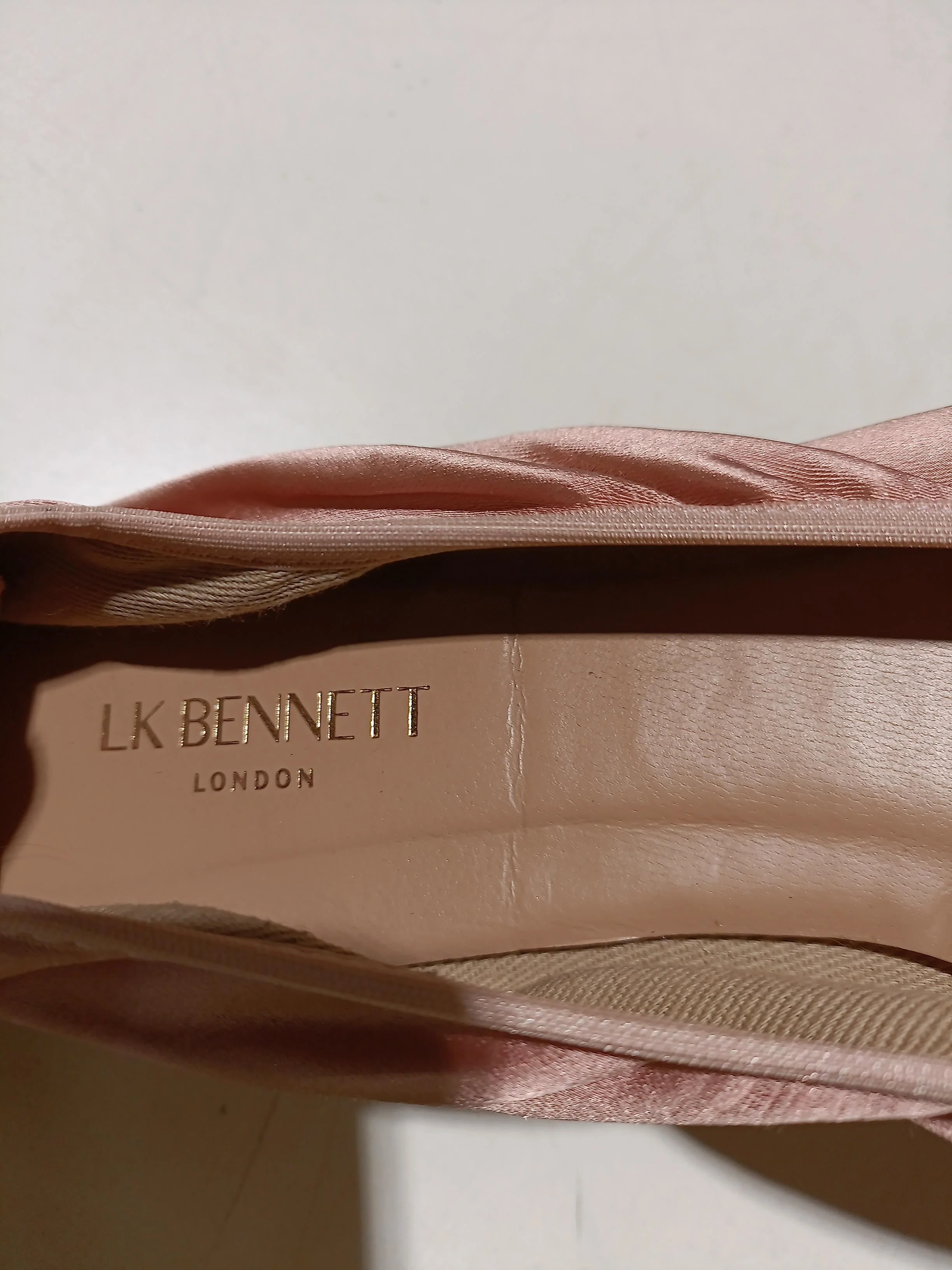 L.K. Bennett Women's Flat Shoes UK 6.5 Pink 100% Polyester Ballet - Image 9