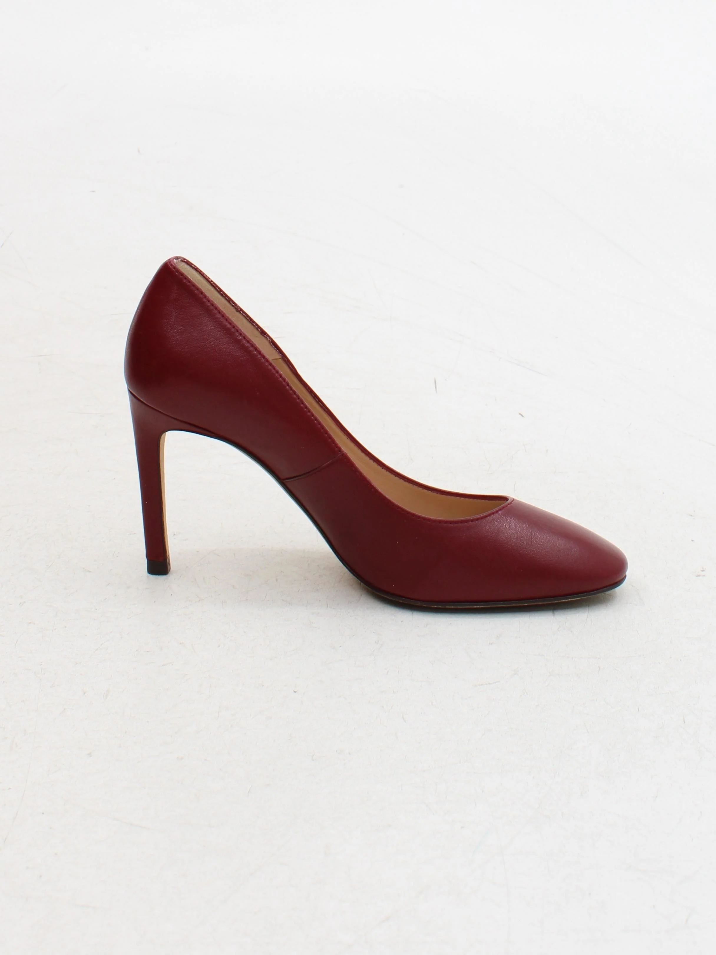 L.K. Bennett Women's Heels UK 4 Red 100% Leather Court - Image 5