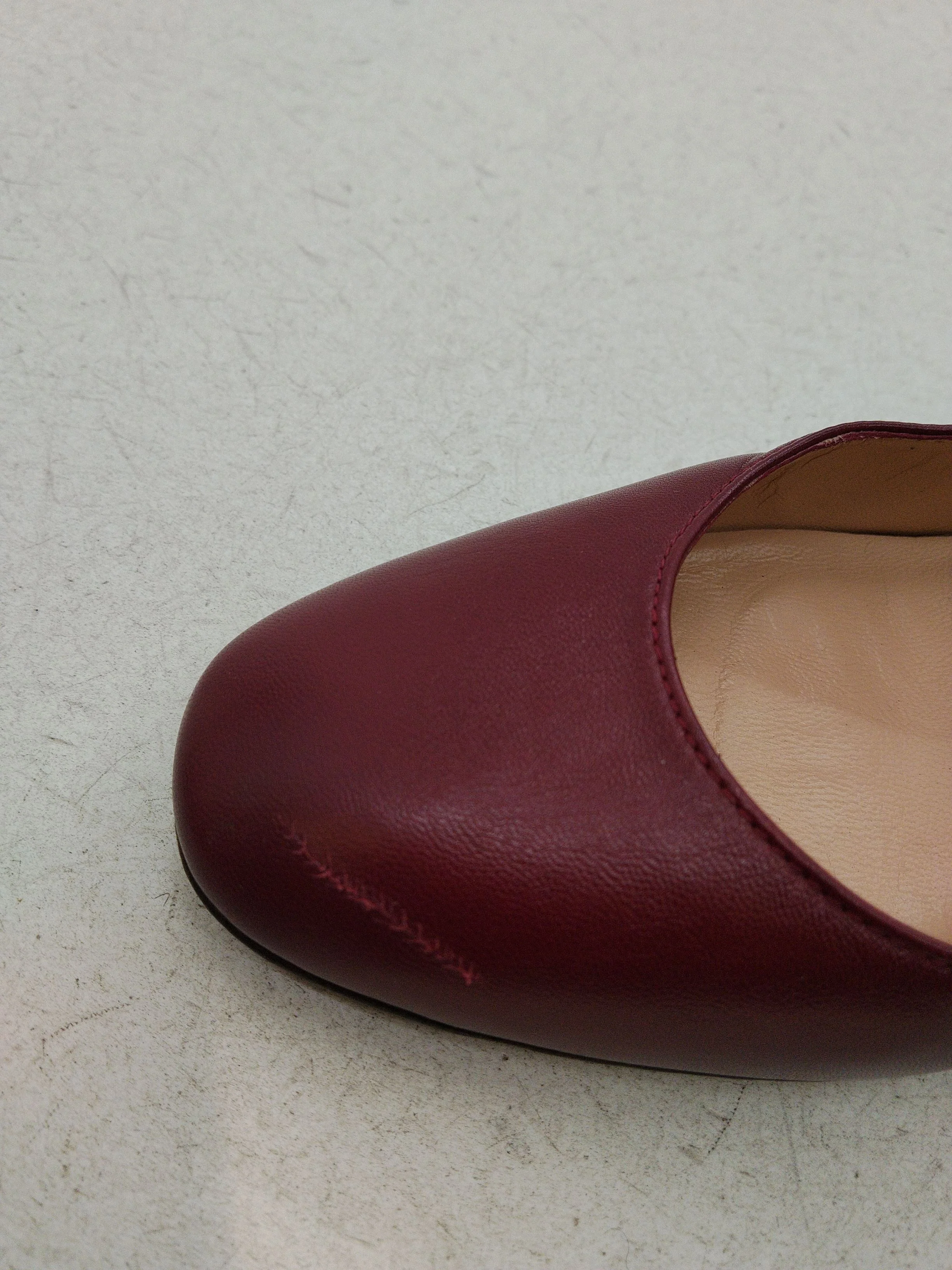 L.K. Bennett Women's Heels UK 4 Red 100% Leather Court - Image 8