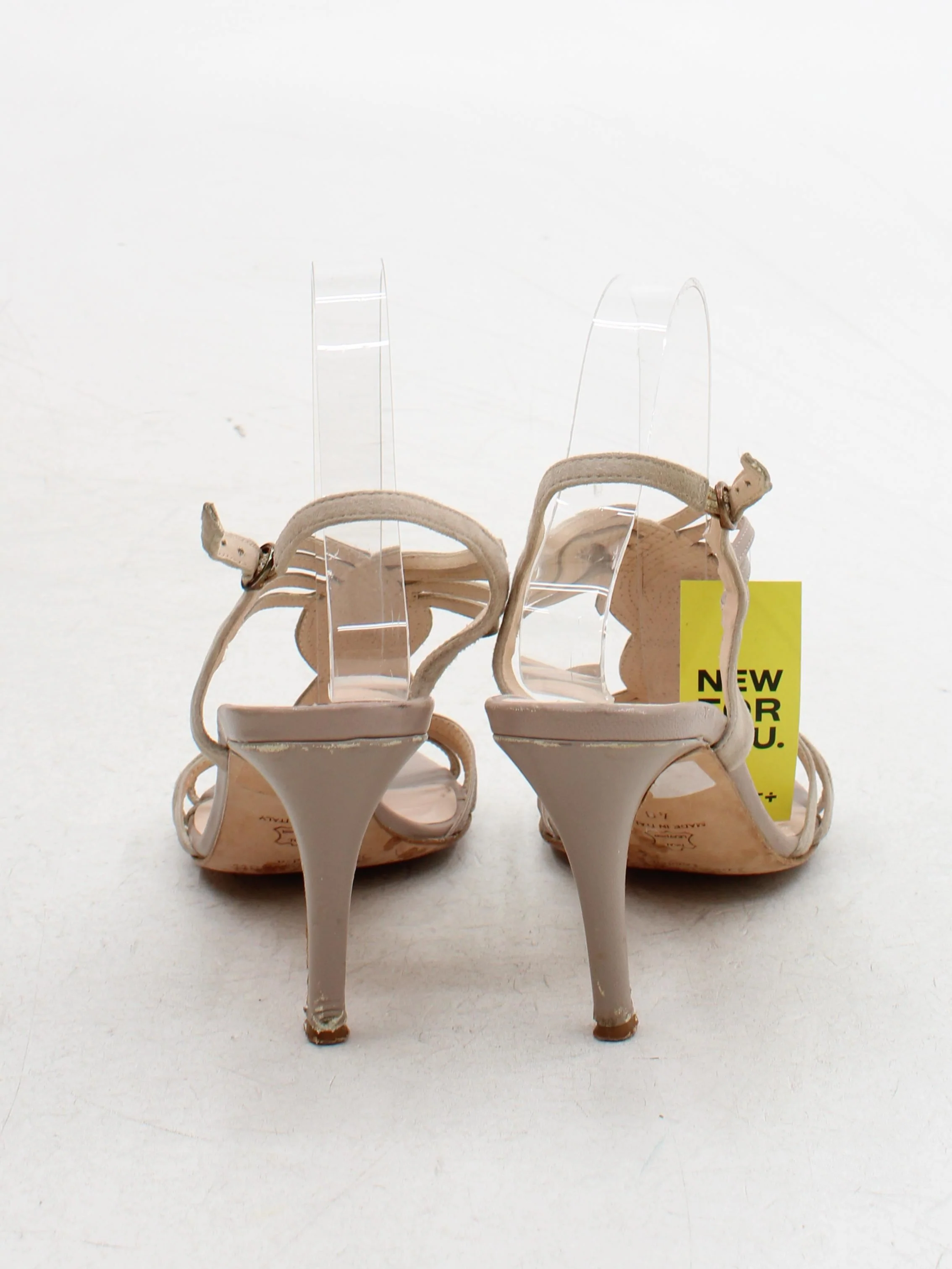 L.K. Bennett Women's Heels UK 6.5 Tan Suede with Leather Strappy - Image 3