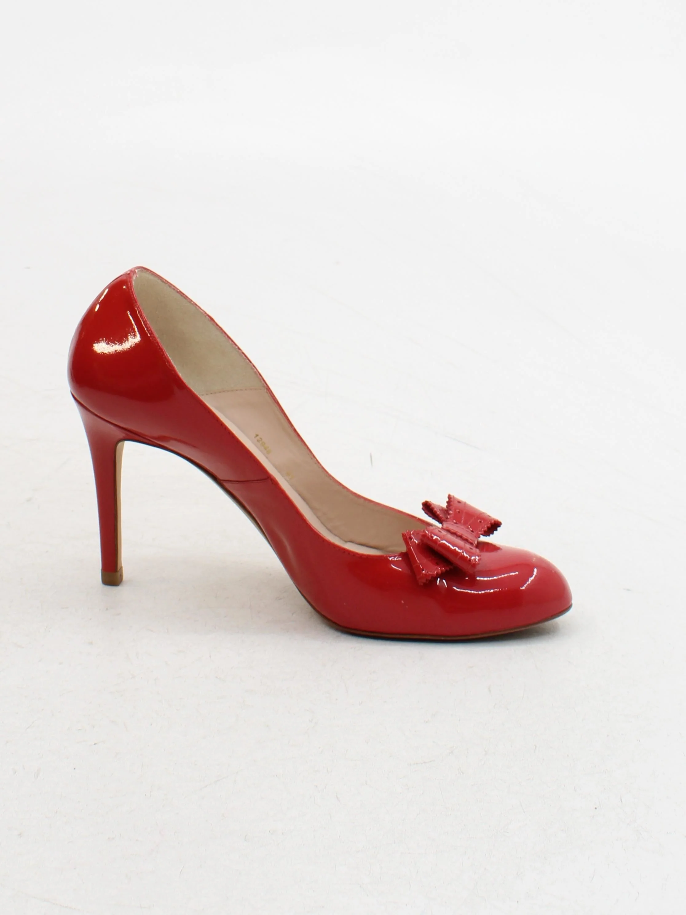 L.K. Bennett Women's Heels UK 7 Red 100% Leather Court - Image 5