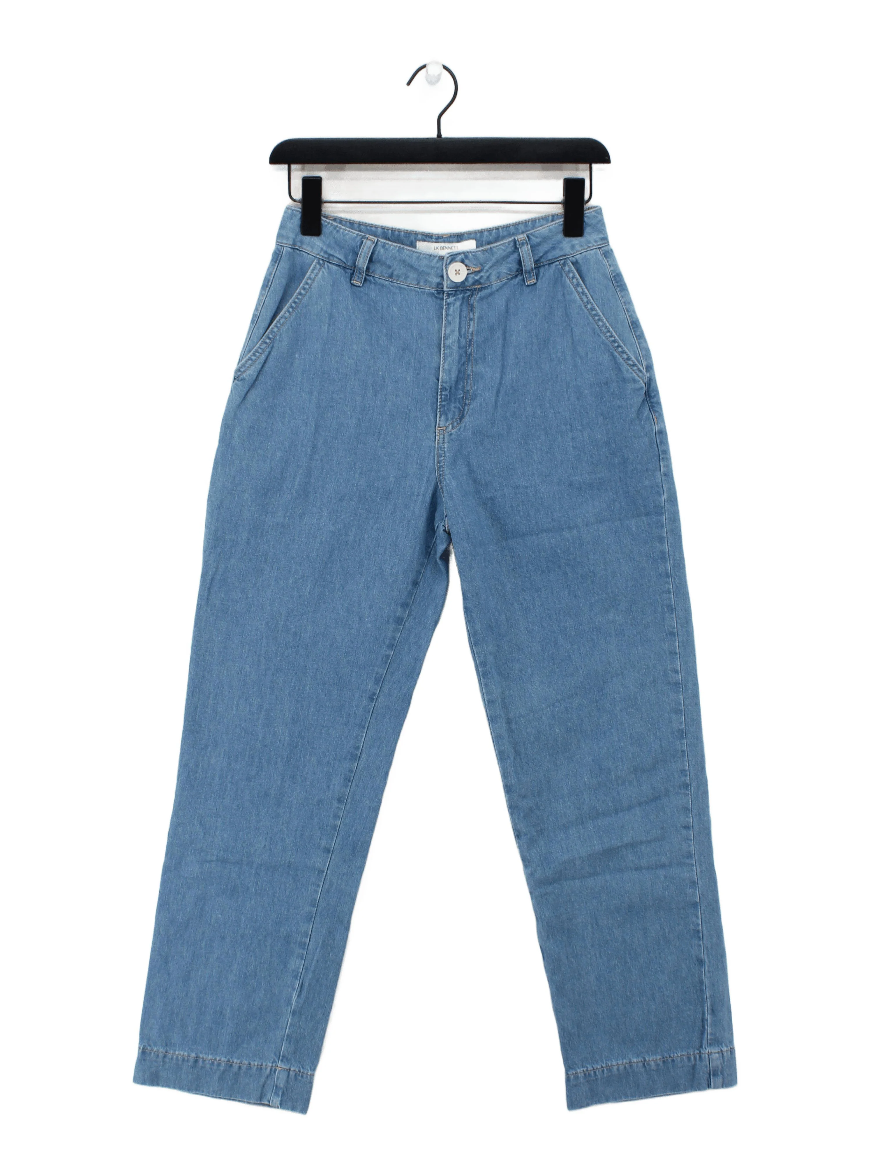 L.K. Bennett Women's Jeans UK 6 Blue 100% Cotton Wide-Leg