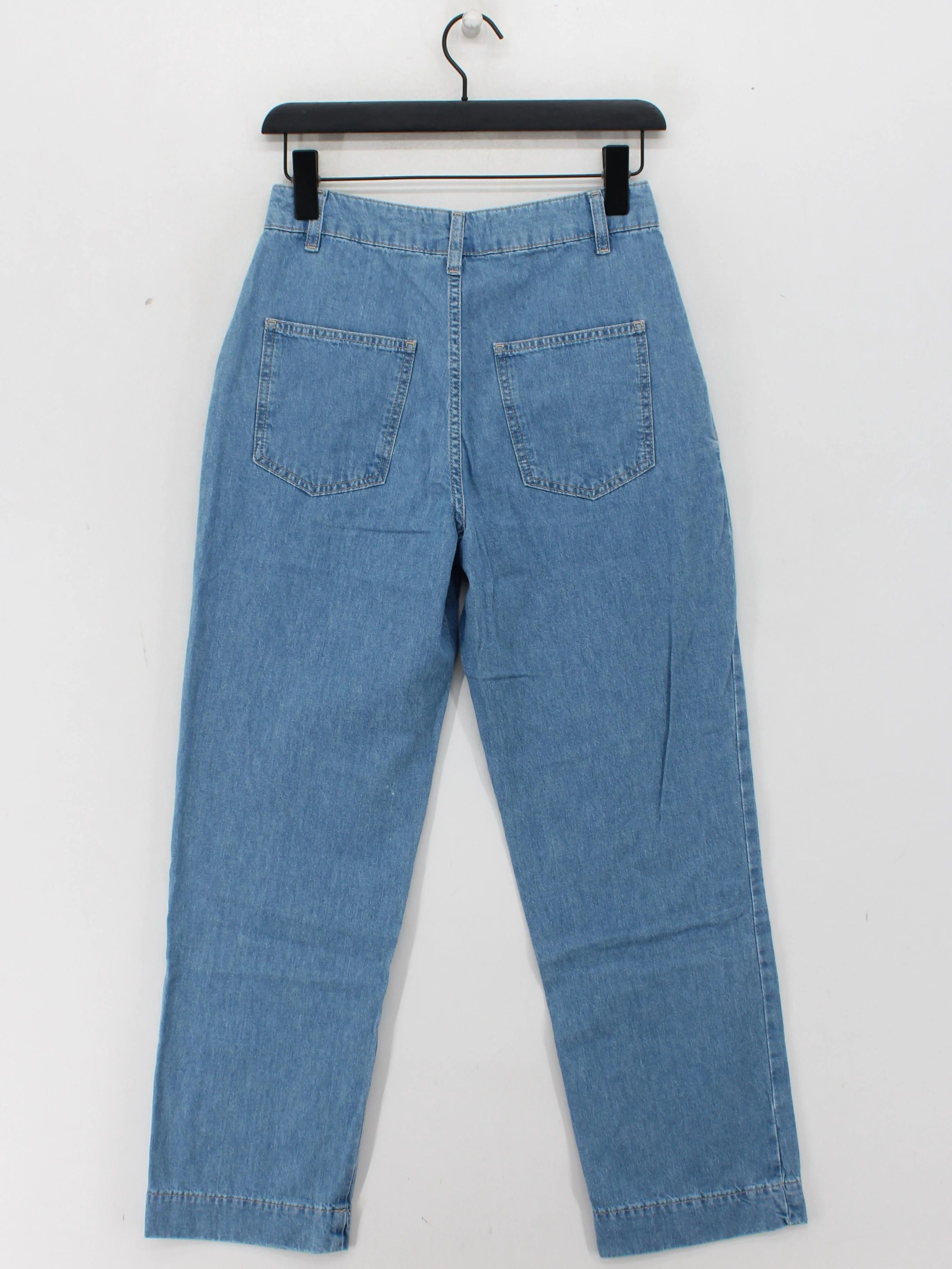 L.K. Bennett Women's Jeans UK 6 Blue 100% Cotton Wide-Leg - Image 2