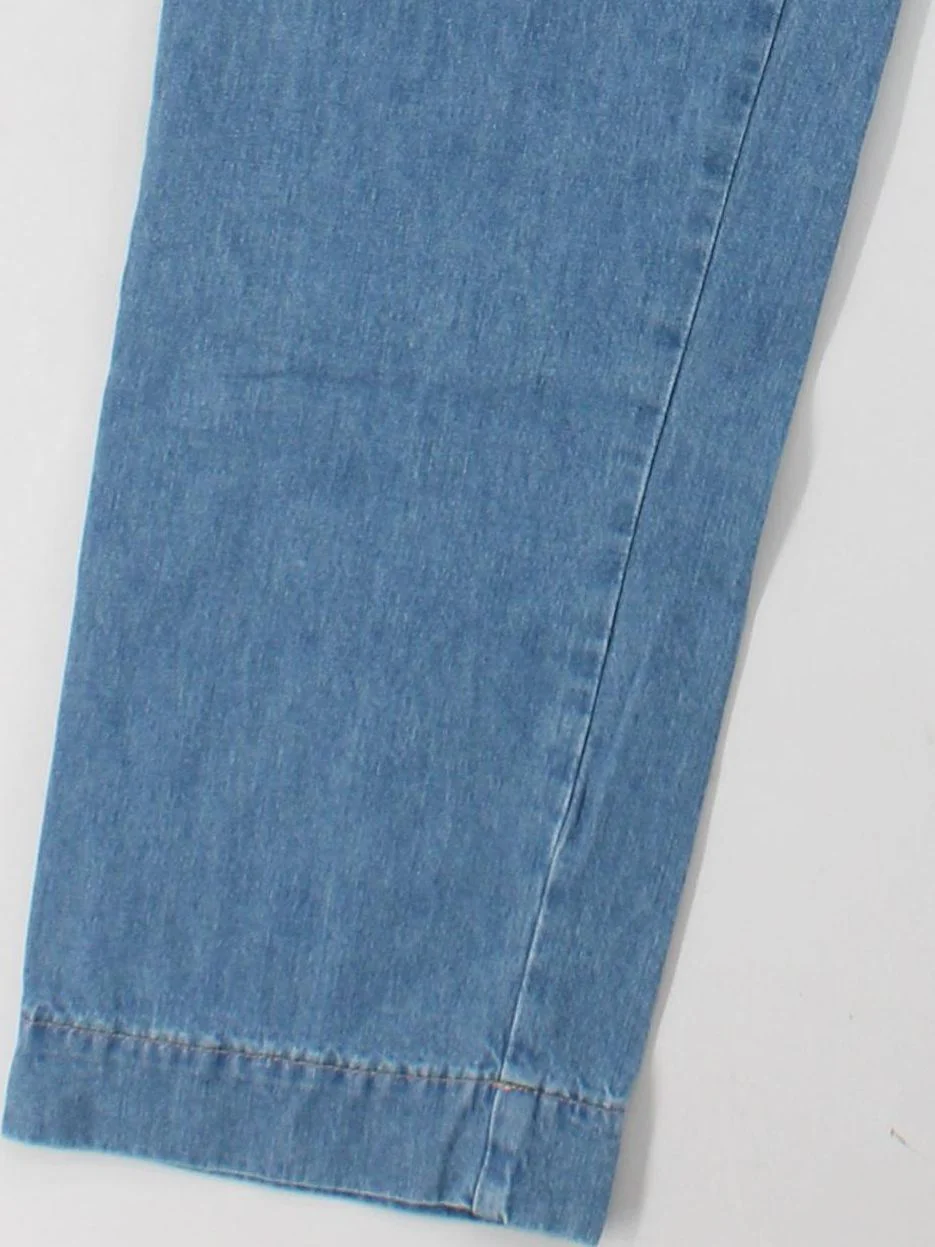 L.K. Bennett Women's Jeans UK 6 Blue 100% Cotton Wide-Leg - Image 4