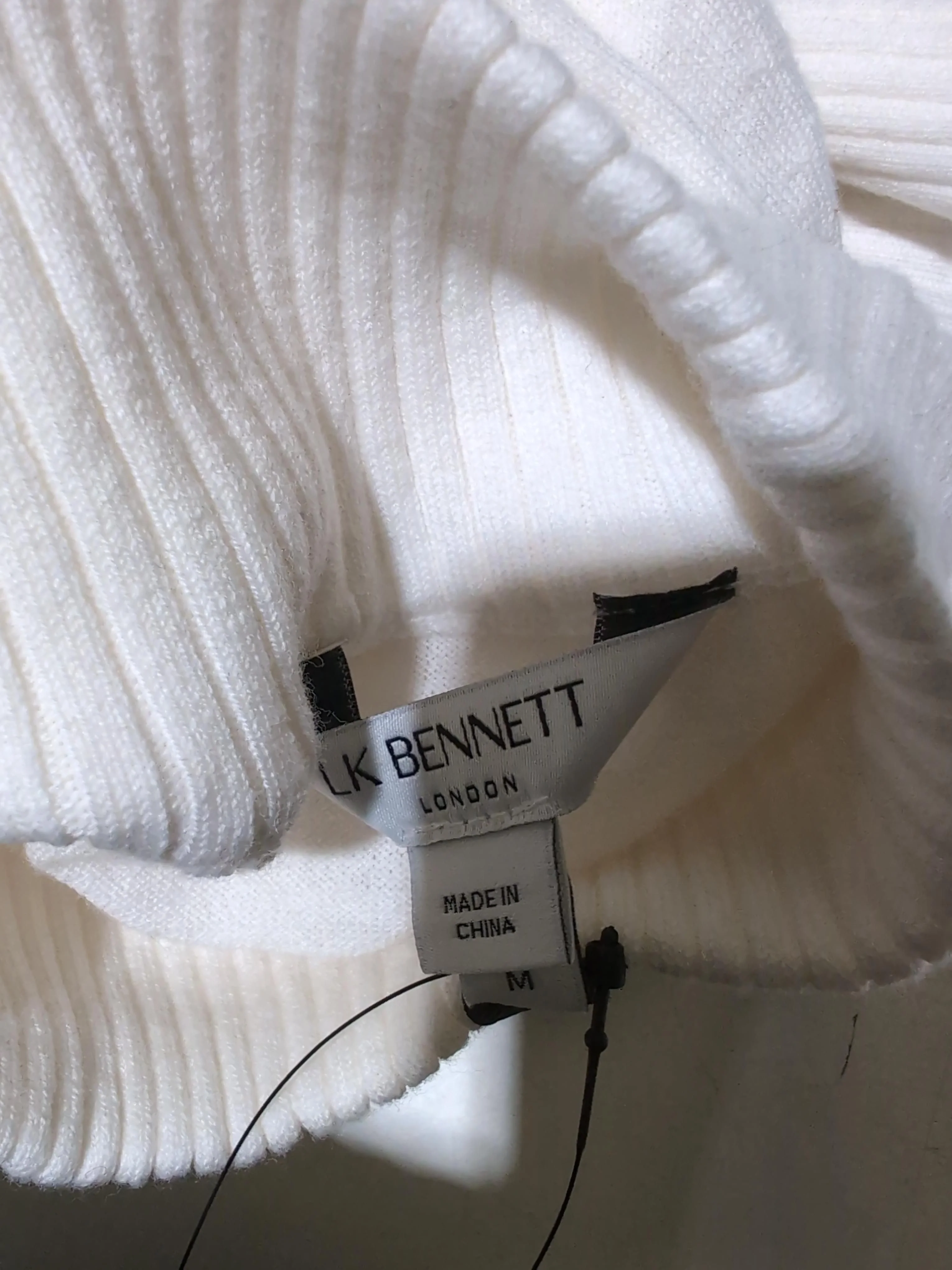 L.K. Bennett Women's Jumper M Cream Wool New with tags - Image 5