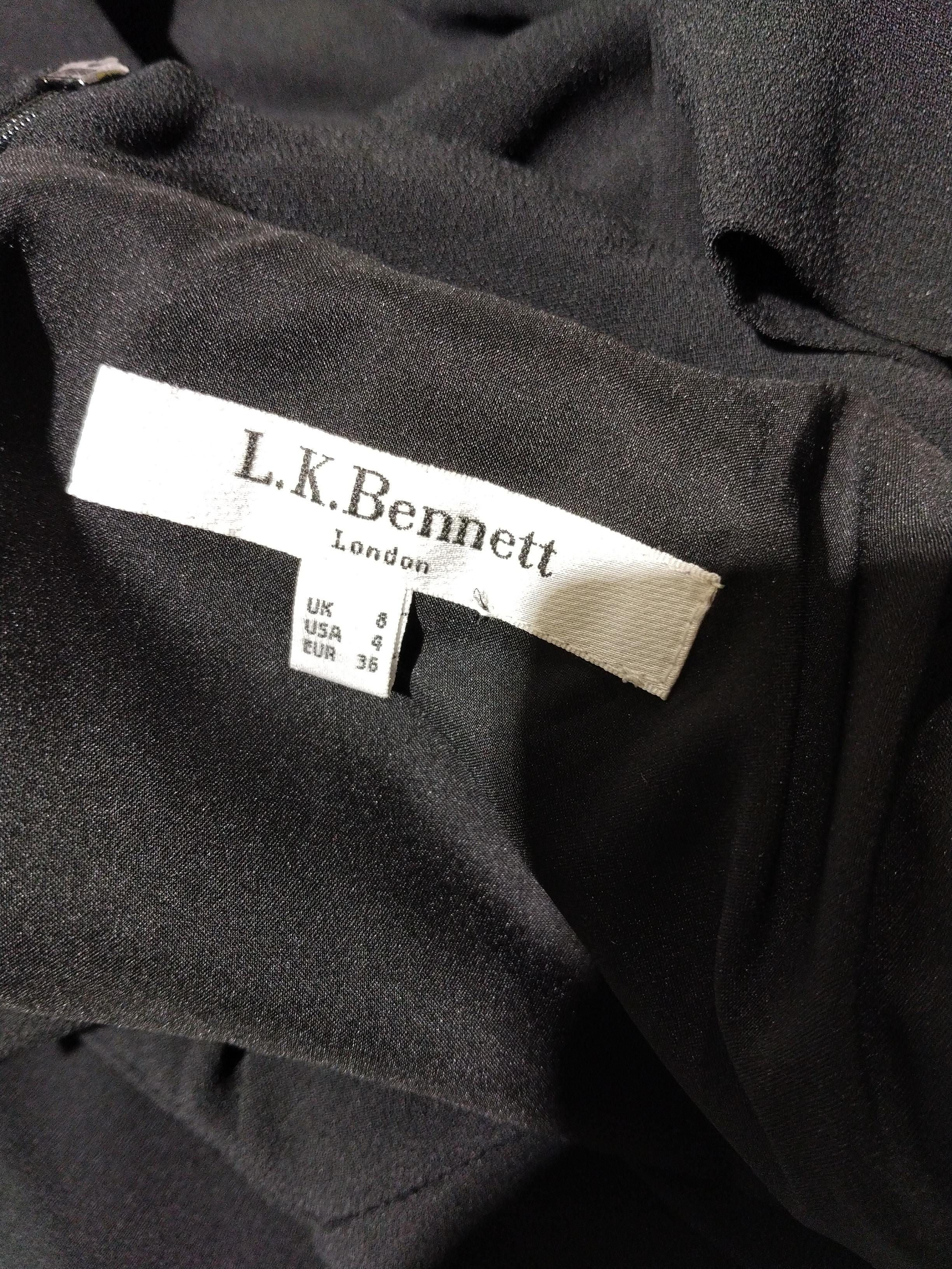 L.K. Bennett Women's Jumpsuit UK 8 Black Acetate with Viscose Tapered Jumpsuit - Image 5