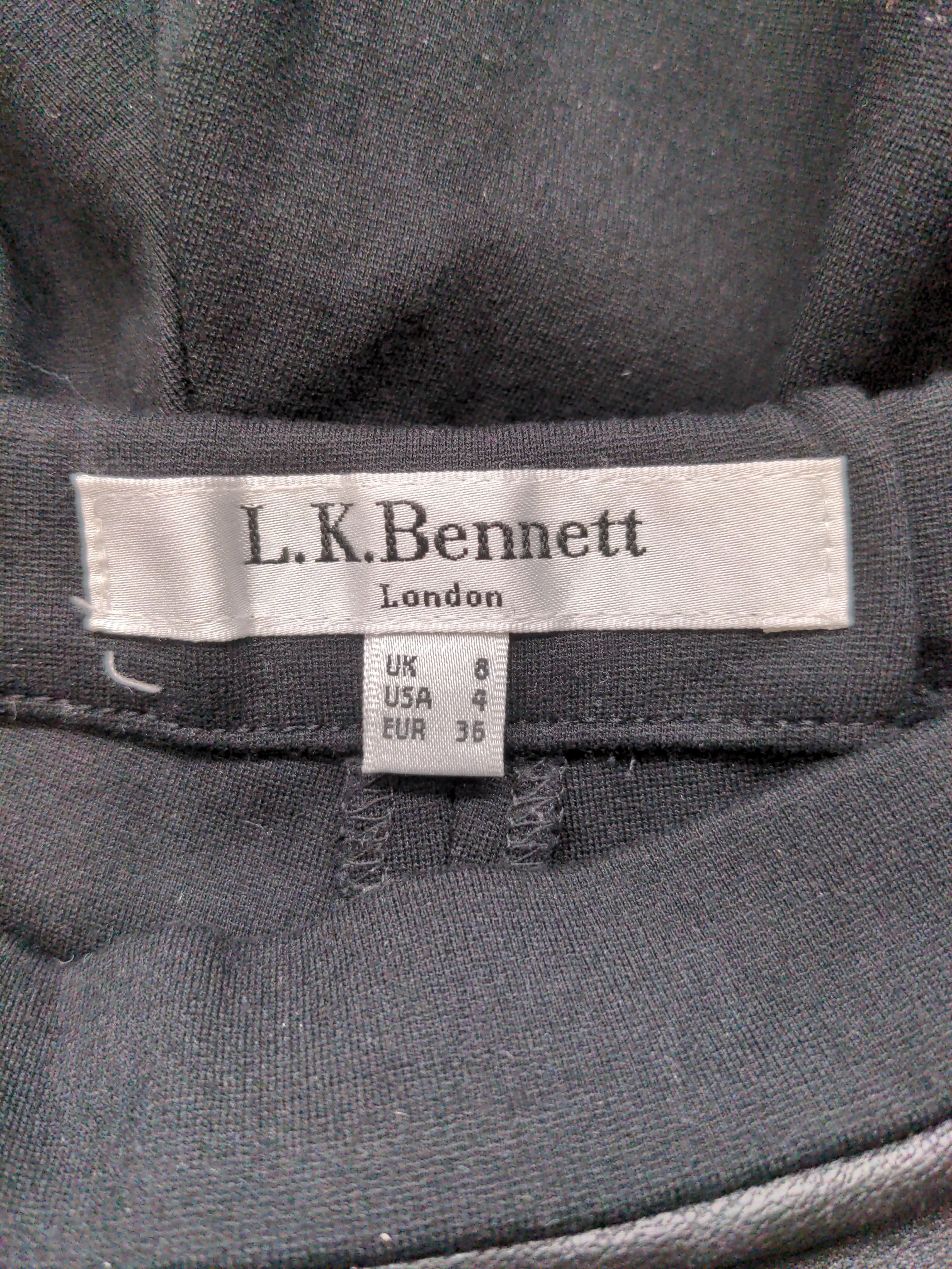 L.K. Bennett Women's Leggings UK 8 Black Faux Leather - Image 5