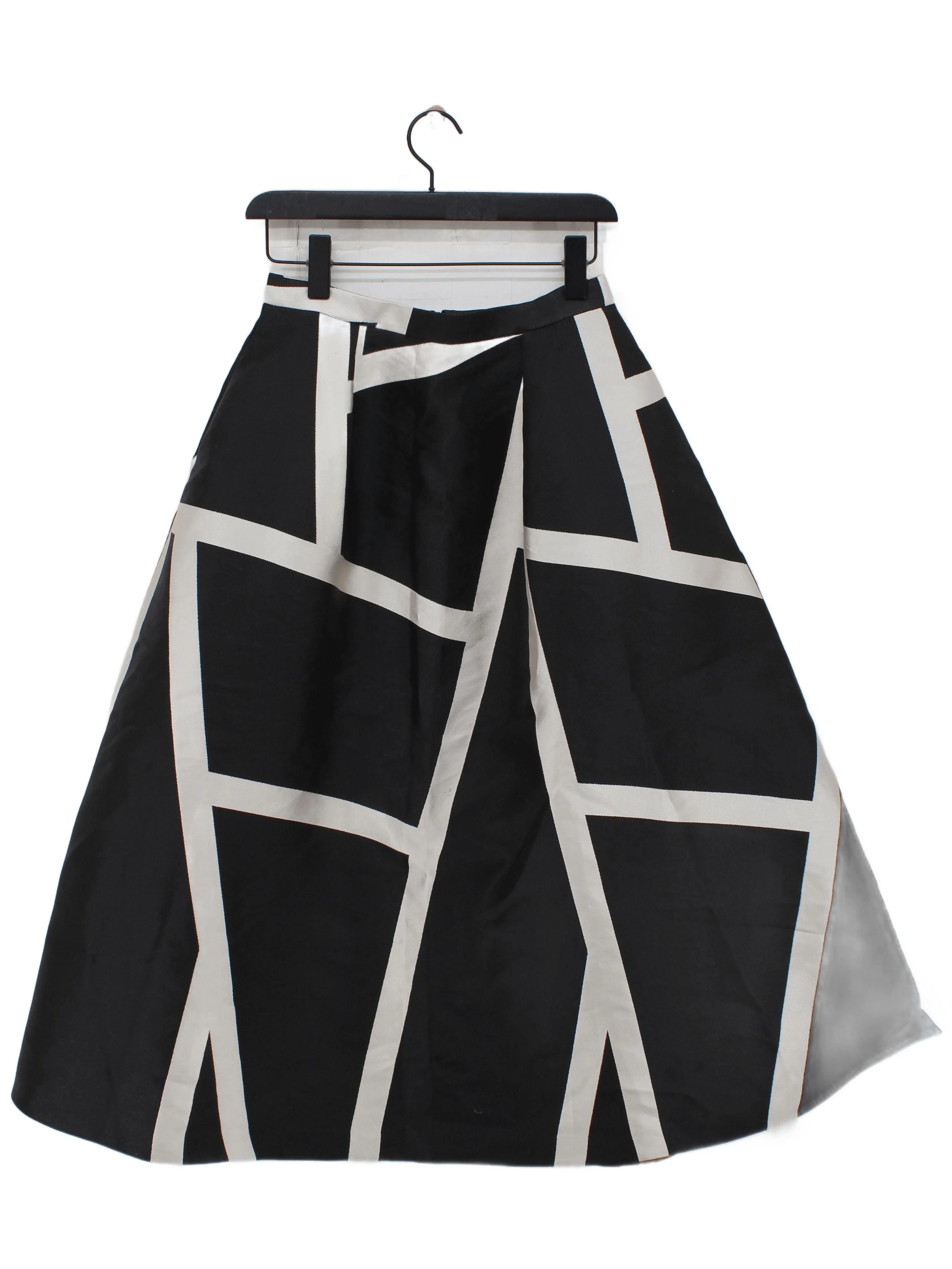 L.K. Bennett Women's Maxi Skirt M Multi Geometric 100% Polyester Long Maxi