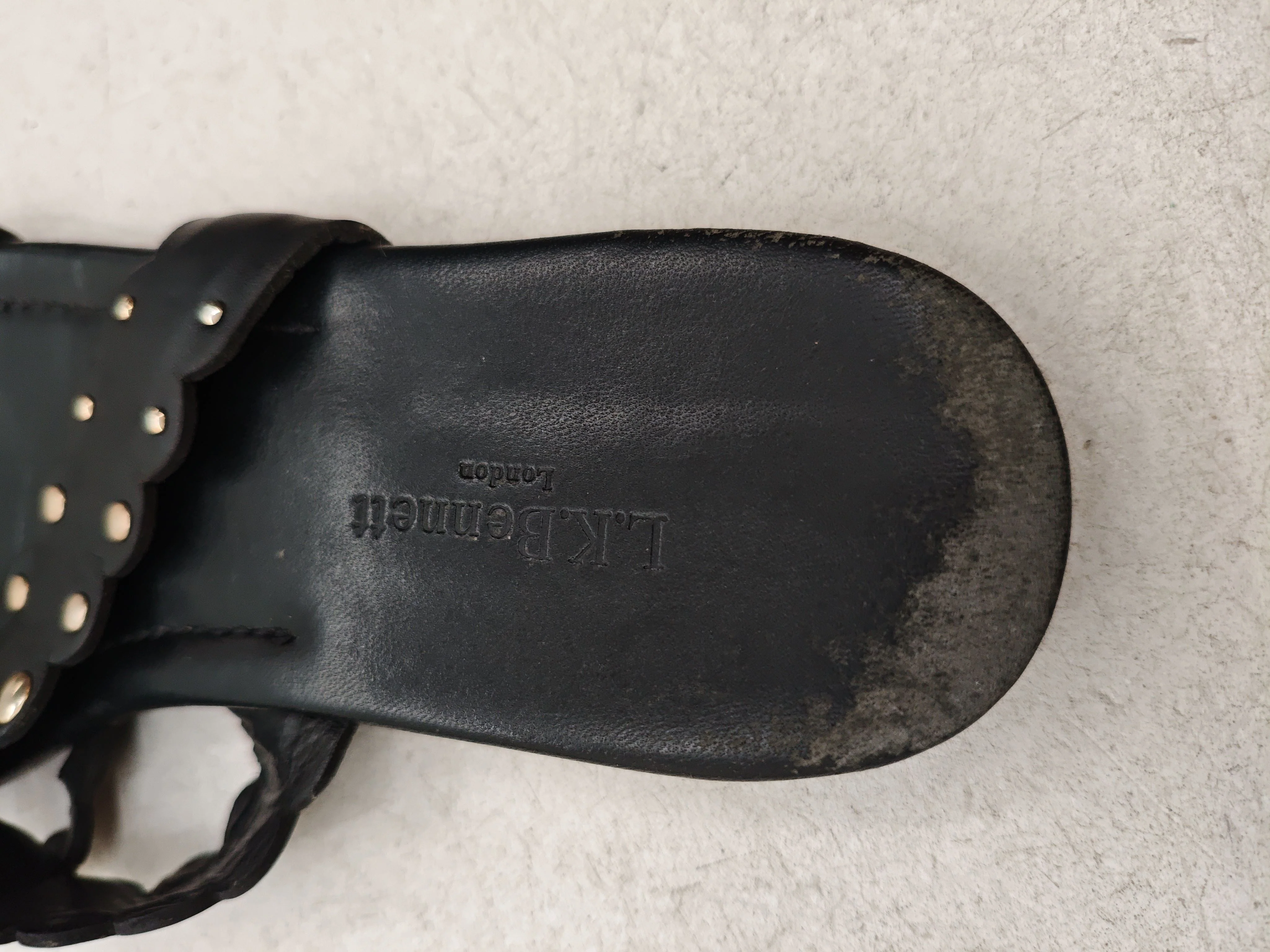 L.K. Bennett Women's Sandals UK 4 Black 100% Leather Flat - Image 8
