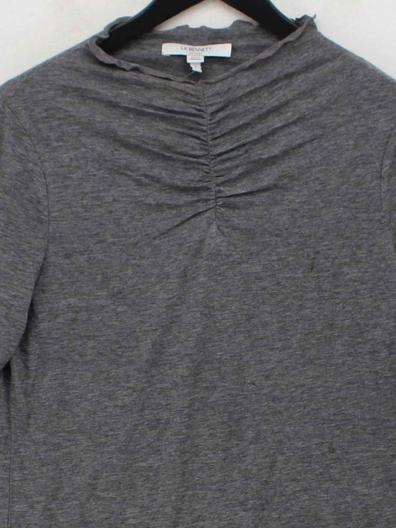 L.K. Bennett Women's Top M Grey Lyocell Modal with Wool Basic - Image 3