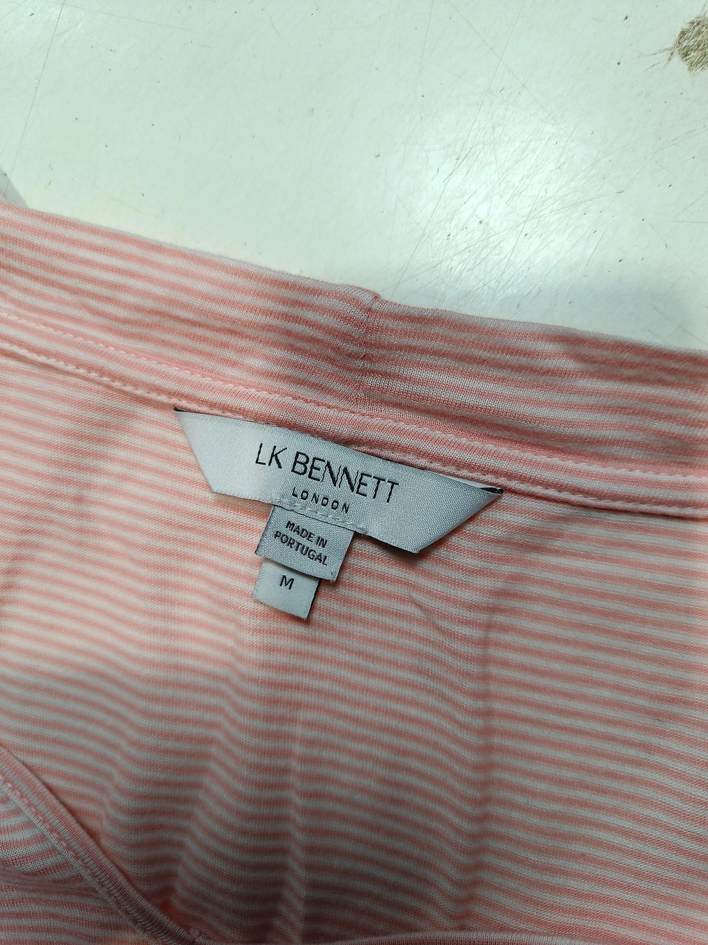 L.K. Bennett Women's Top M Pink Cotton with Lyocell Modal Basic - Image 5