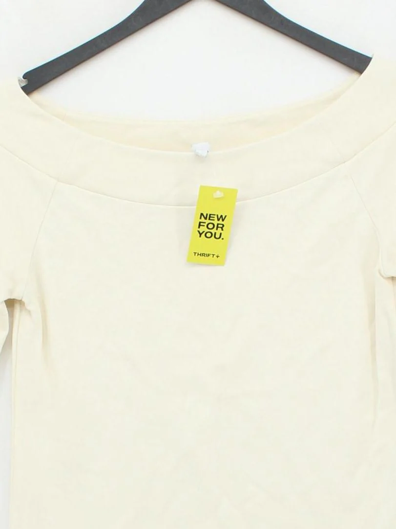 L.K. Bennett Women's Top S Cream Viscose with Polyamide, Elastane Basic - Image 3