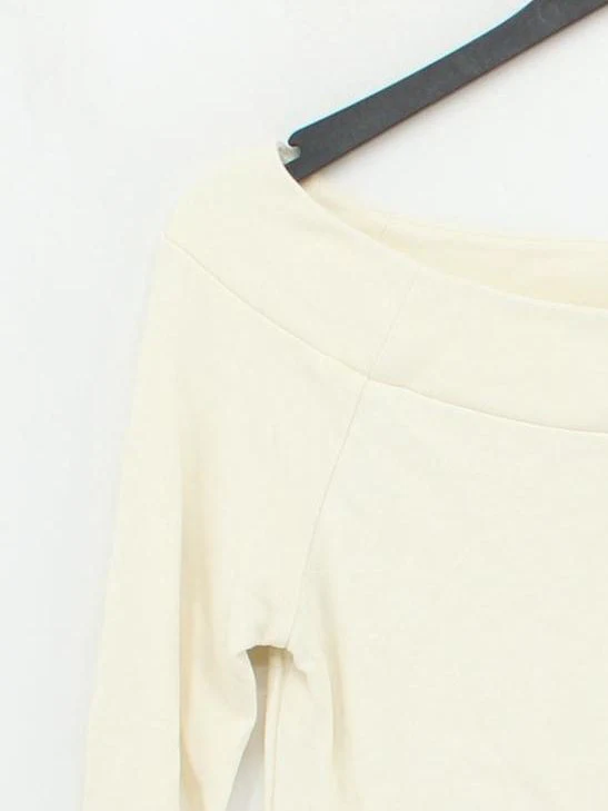 L.K. Bennett Women's Top S Cream Viscose with Polyamide, Elastane Basic - Image 4