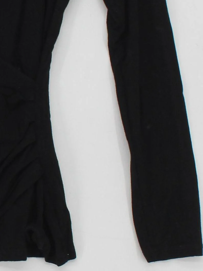 L.K. Bennett Women's Top XS Black Viscose with Elastane Long Sleeve V-Neck Basic - Image 4