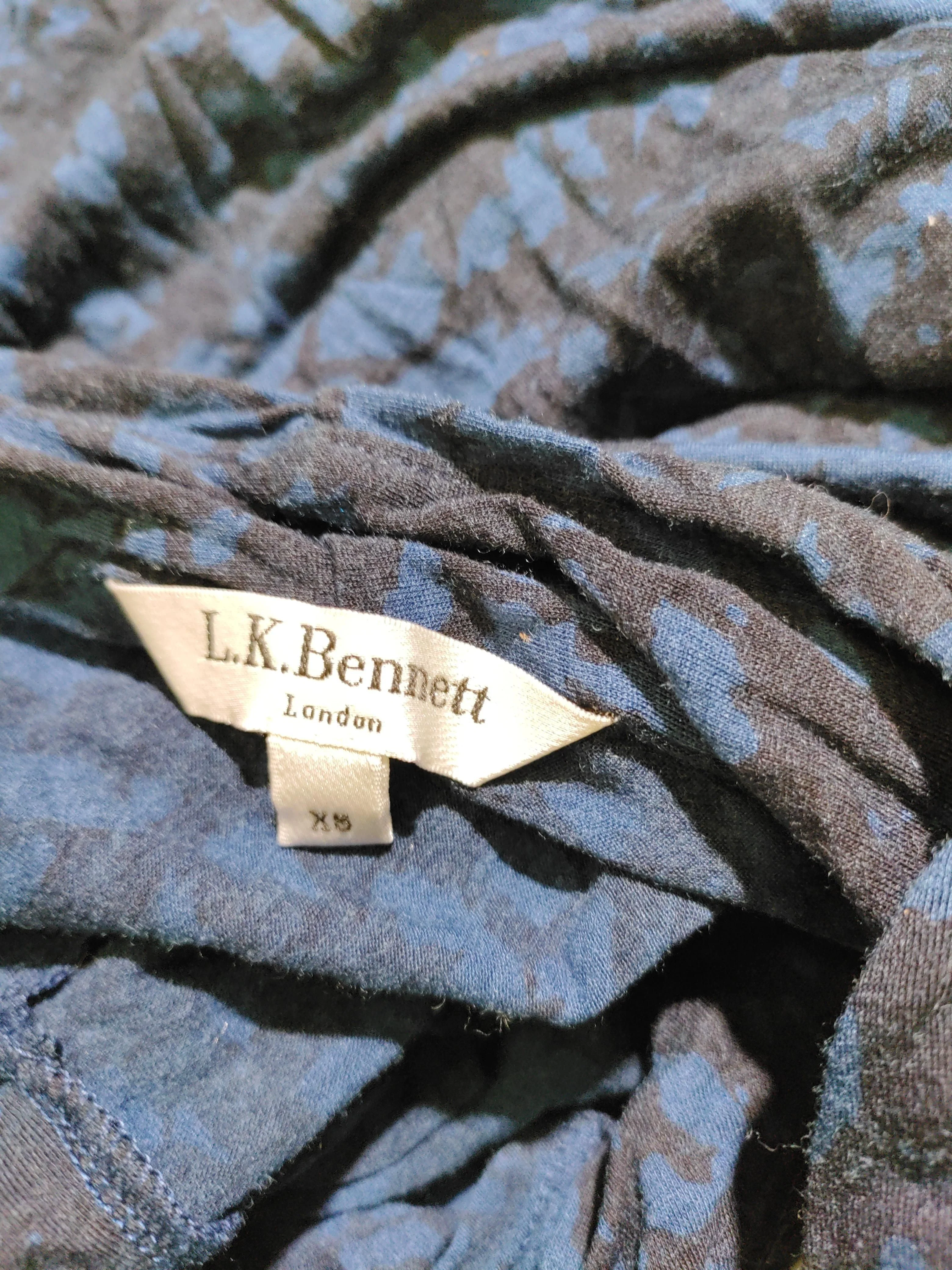 L.K. Bennett Women's Top XS Blue Lyocell Modal with Wool Basic - Image 5