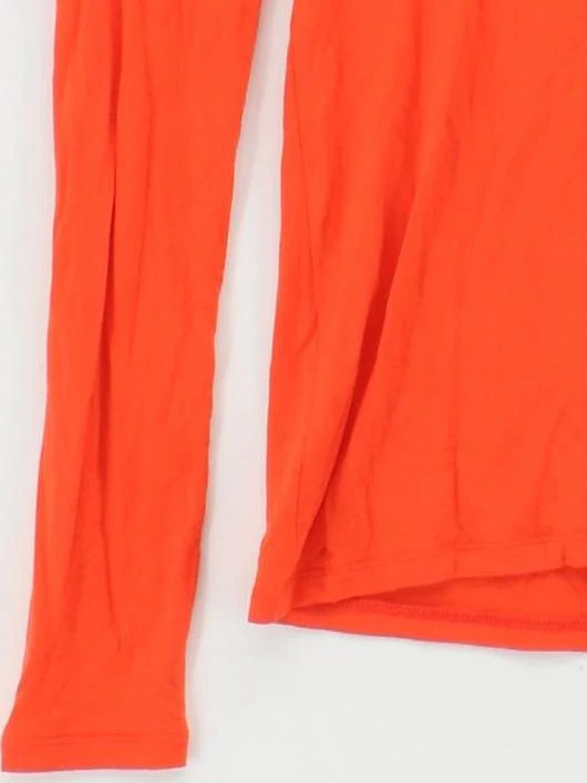 L.K. Bennett Women's Top XS Orange Viscose with Elastane Basic - Image 4