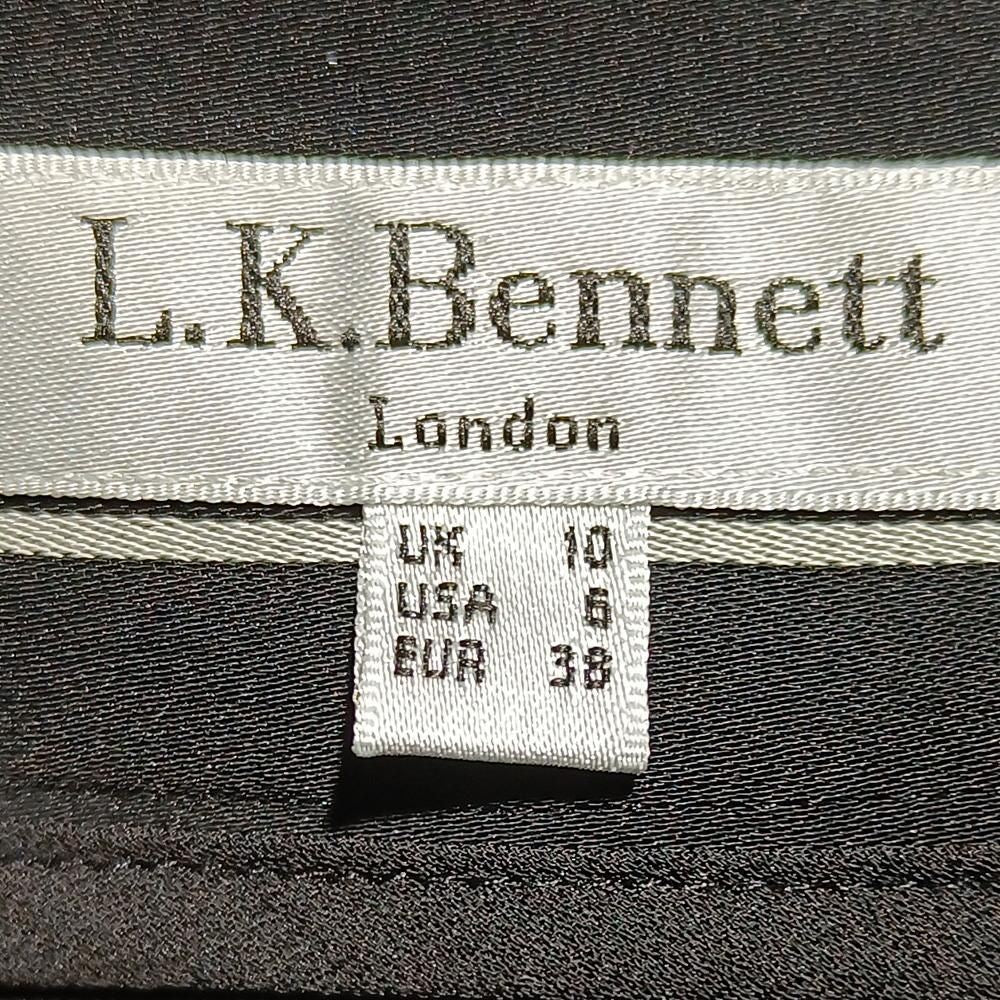 L.K. Bennett Women's Trousers UK 10 Black Polyester with Viscose Cropped - Image 5