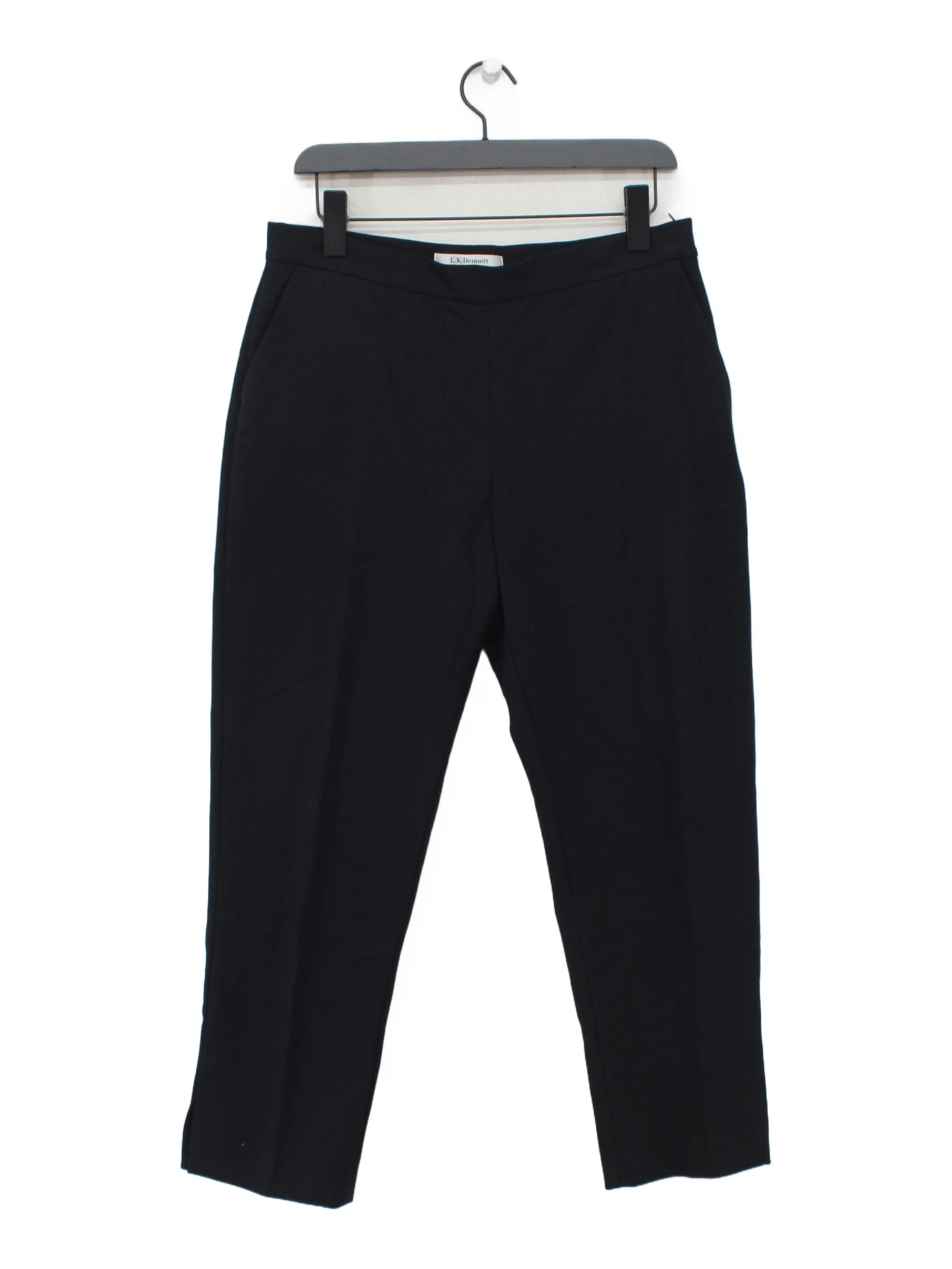 L.K. Bennett Women's Trousers UK 14 Blue Viscose with Polyamide, Elastane Chino
