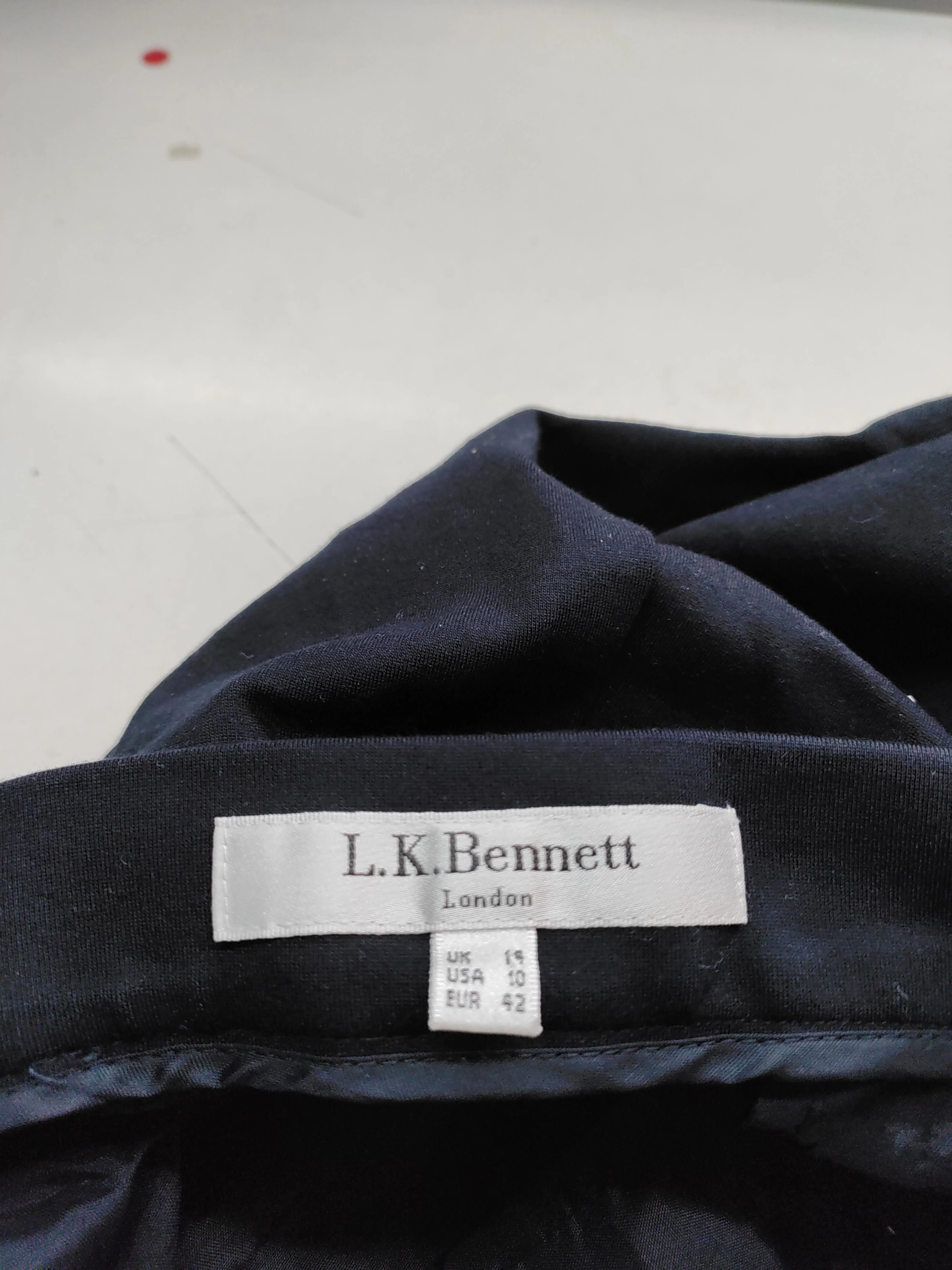 L.K. Bennett Women's Trousers UK 14 Blue Viscose with Polyamide, Elastane Chino - Image 5