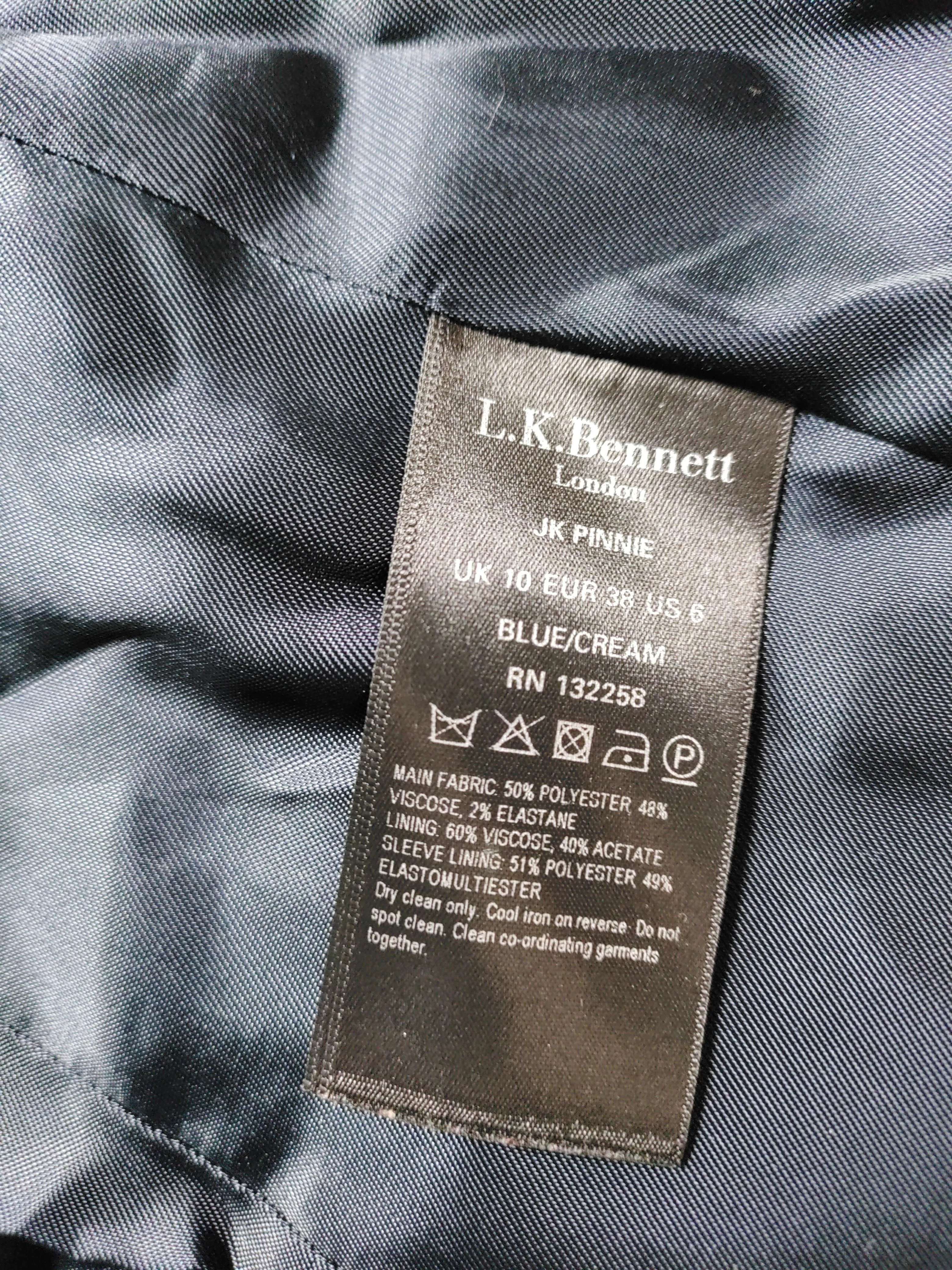 L.K. Bennett Women's Two Piece Suit UK 10 Blue Polyester - Image 7