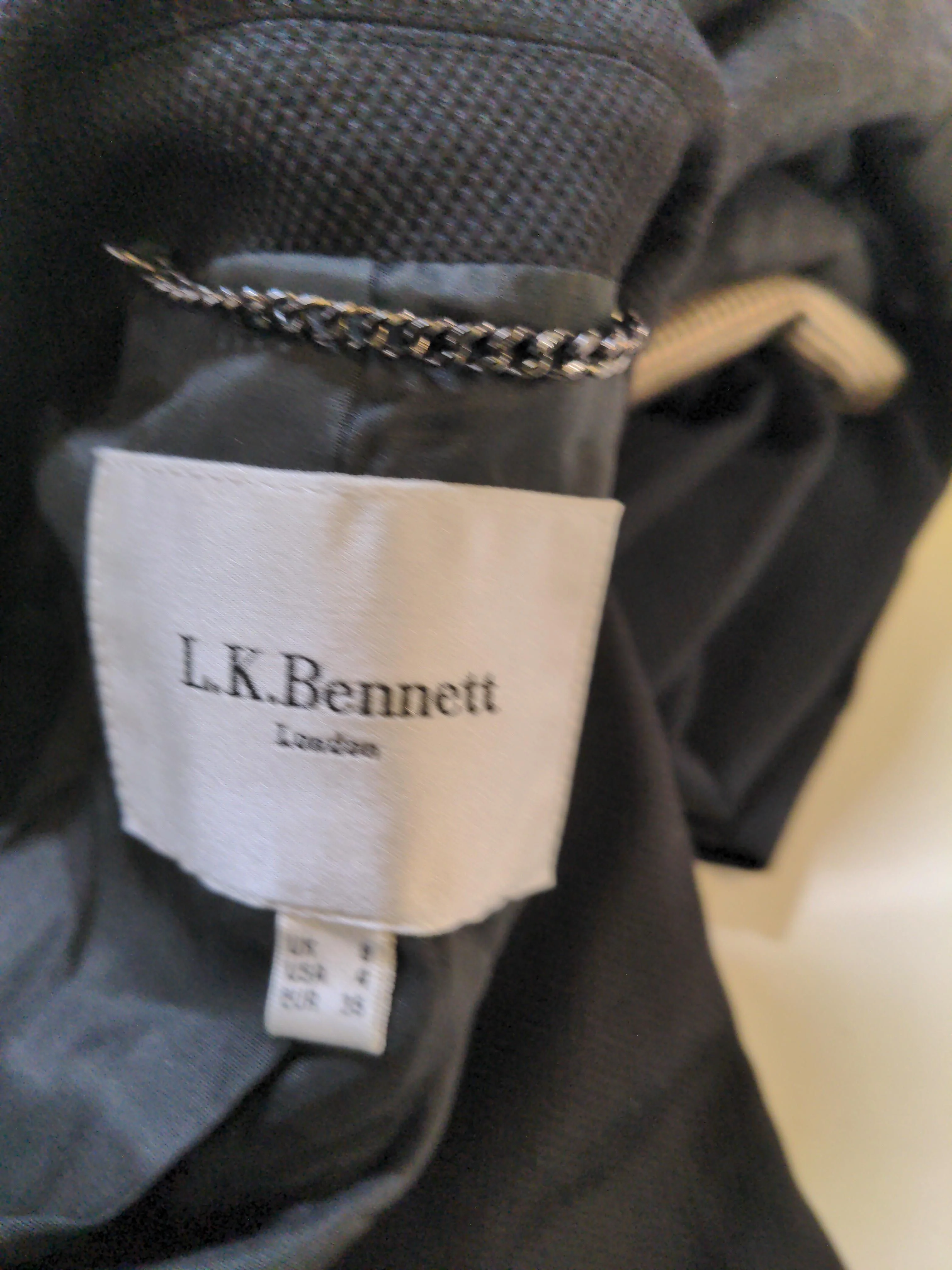 L.K. Bennett Women's Two Piece Suit UK 8 Black Polyester - Image 7
