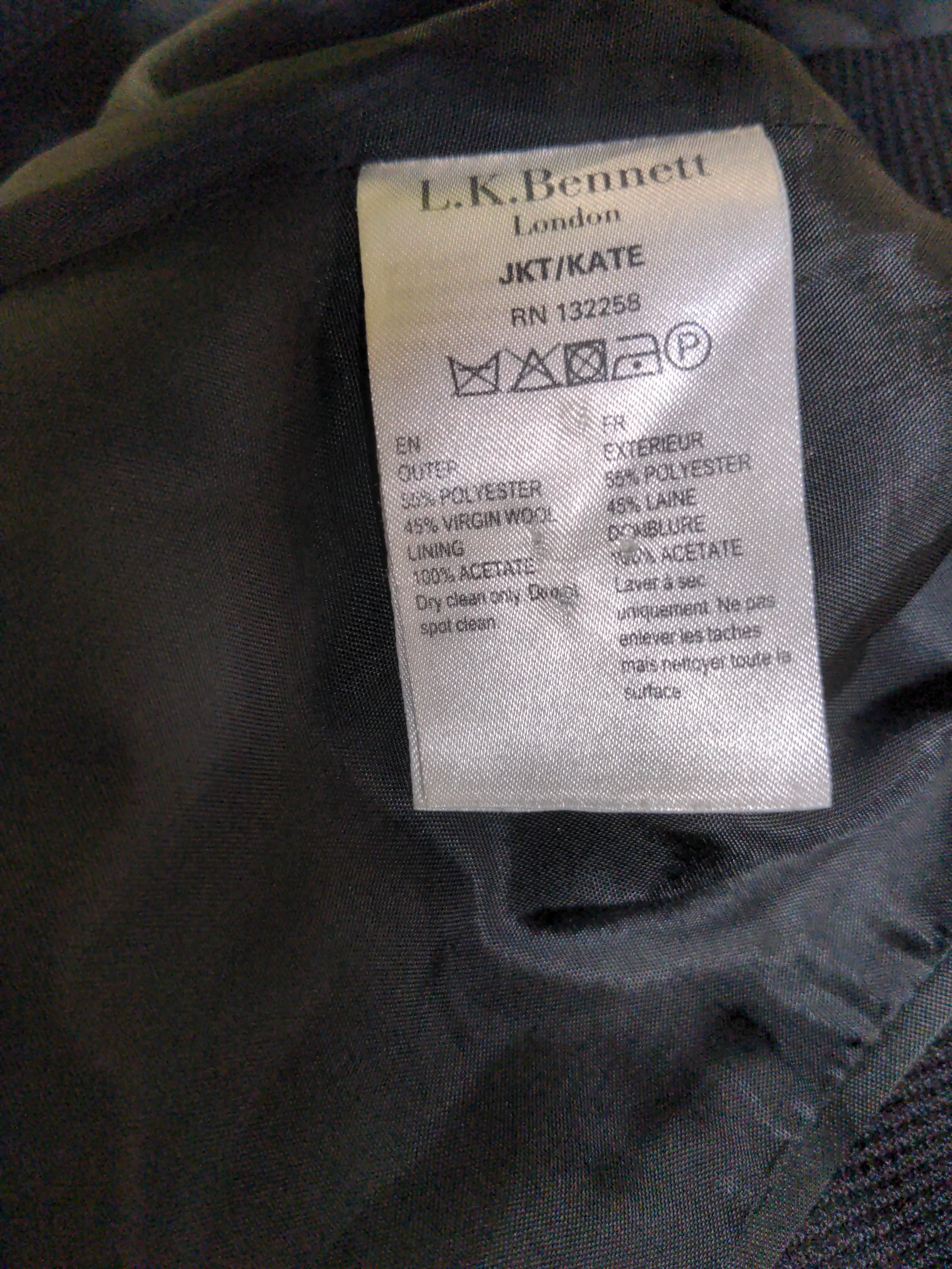 L.K. Bennett Women's Two Piece Suit UK 8 Black Polyester - Image 8
