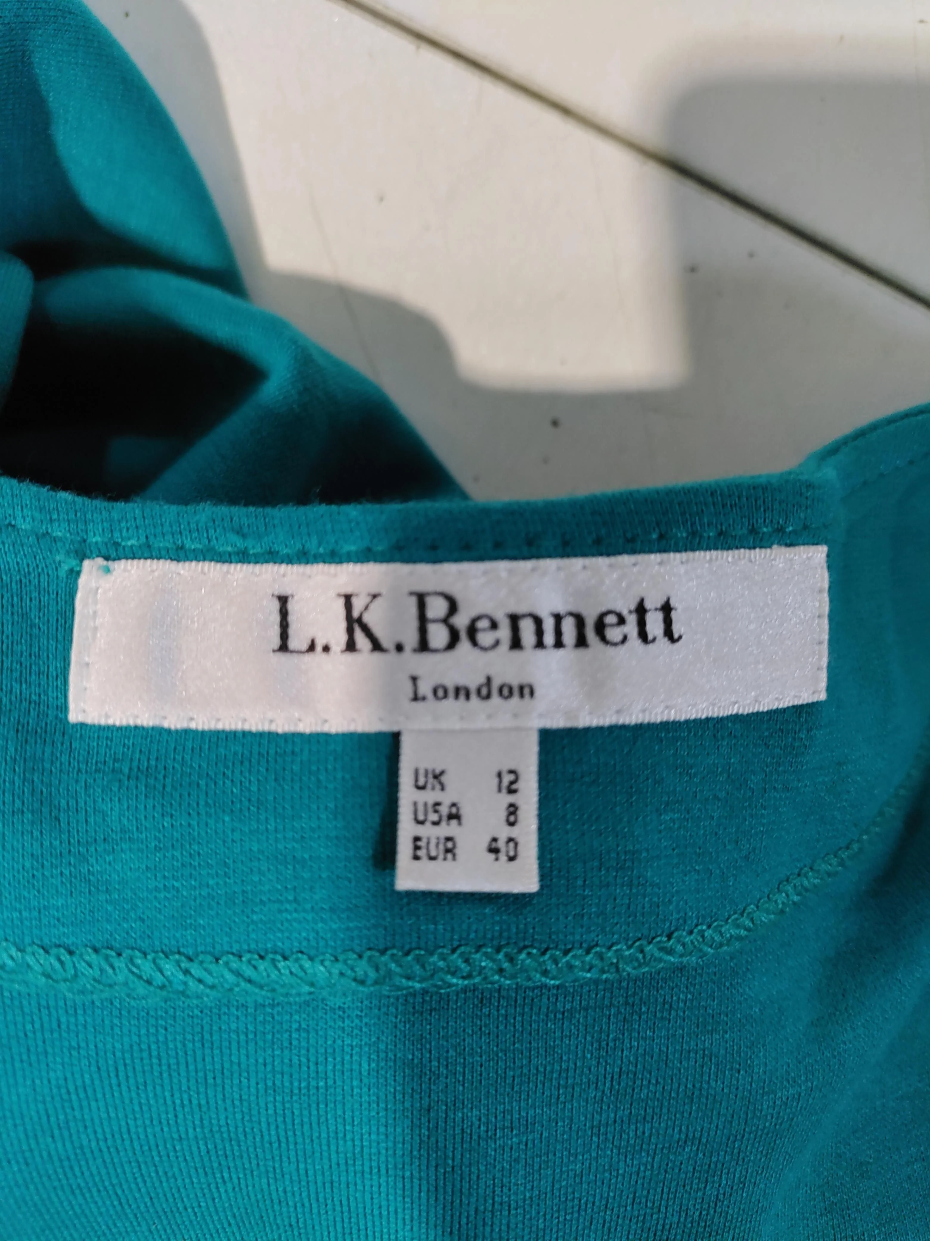 L.K. Bennett Wrap Midi Dress UK12 in Green - Image 7