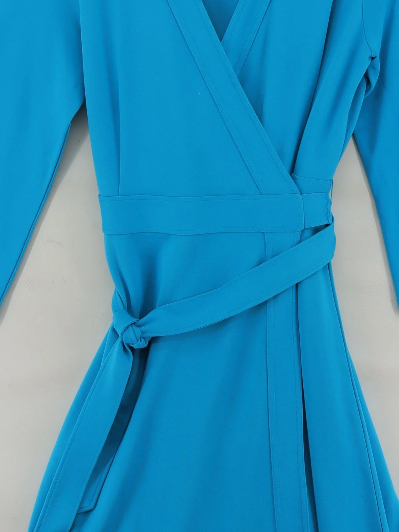 L.K. Bennett Wrap Midi Dress UK14 in Blue - Image 3