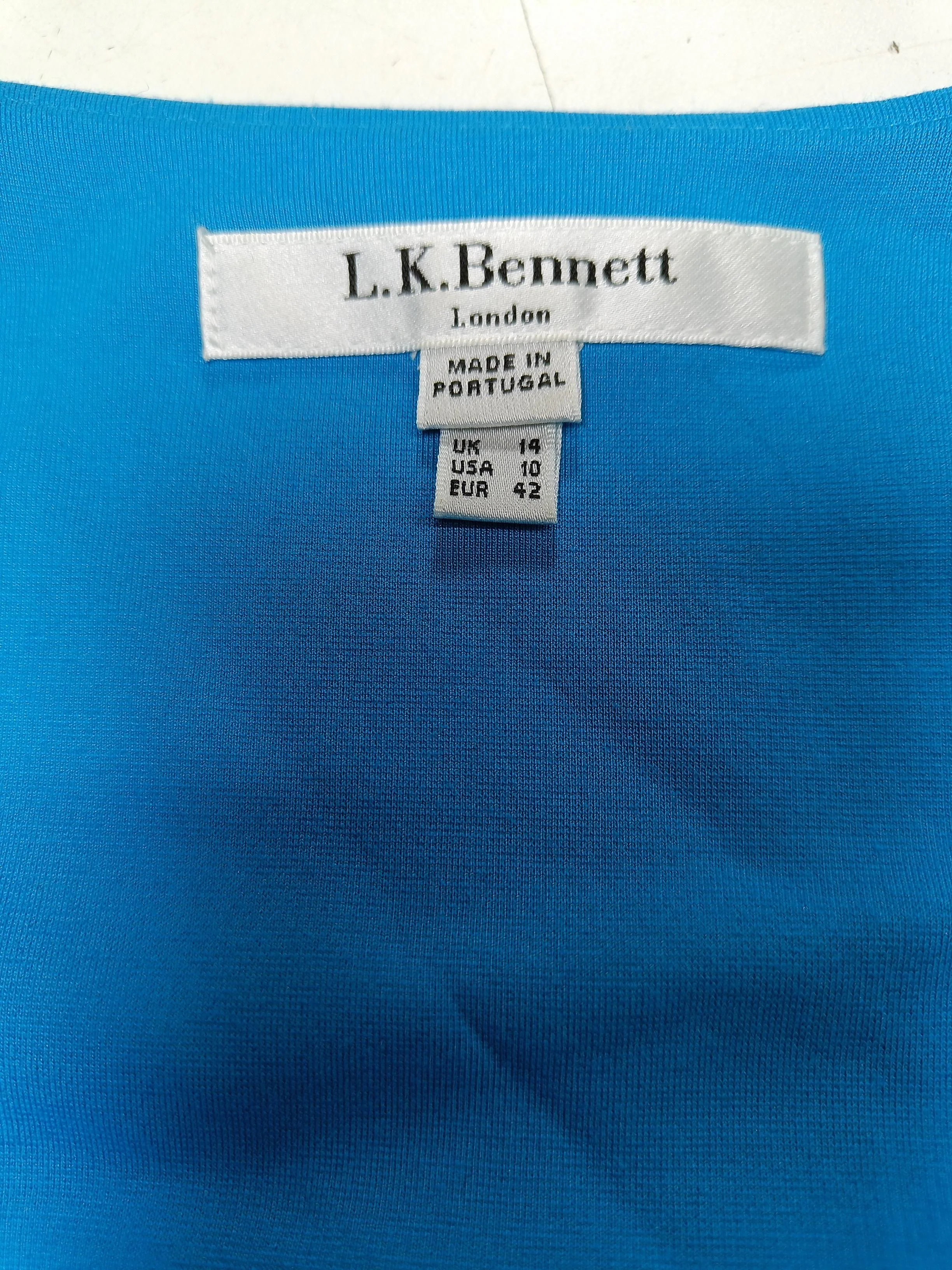 L.K. Bennett Wrap Midi Dress UK14 in Blue - Image 5