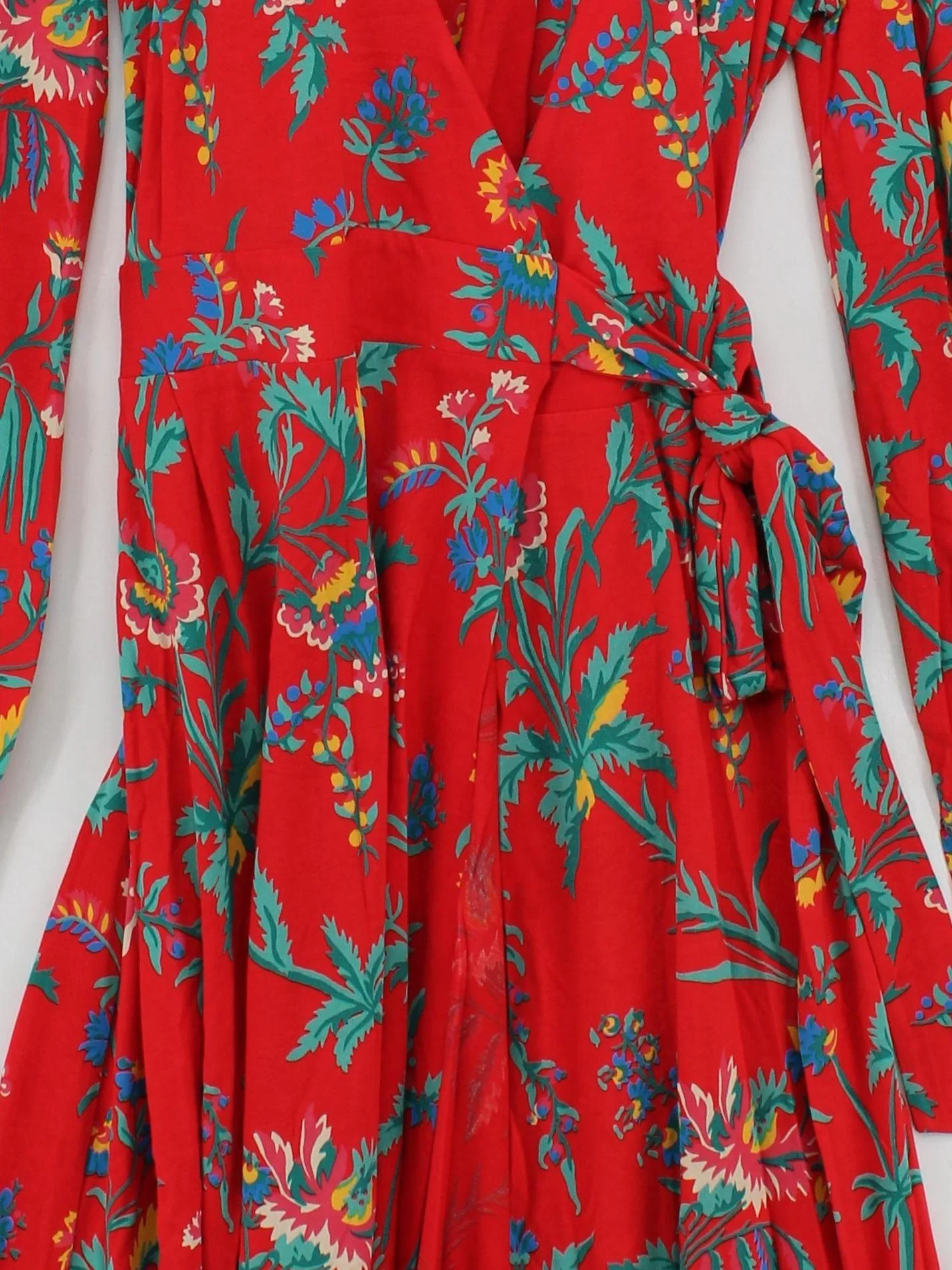 L.K. Bennett Wrap Midi Dress UK8 in Red - Image 3