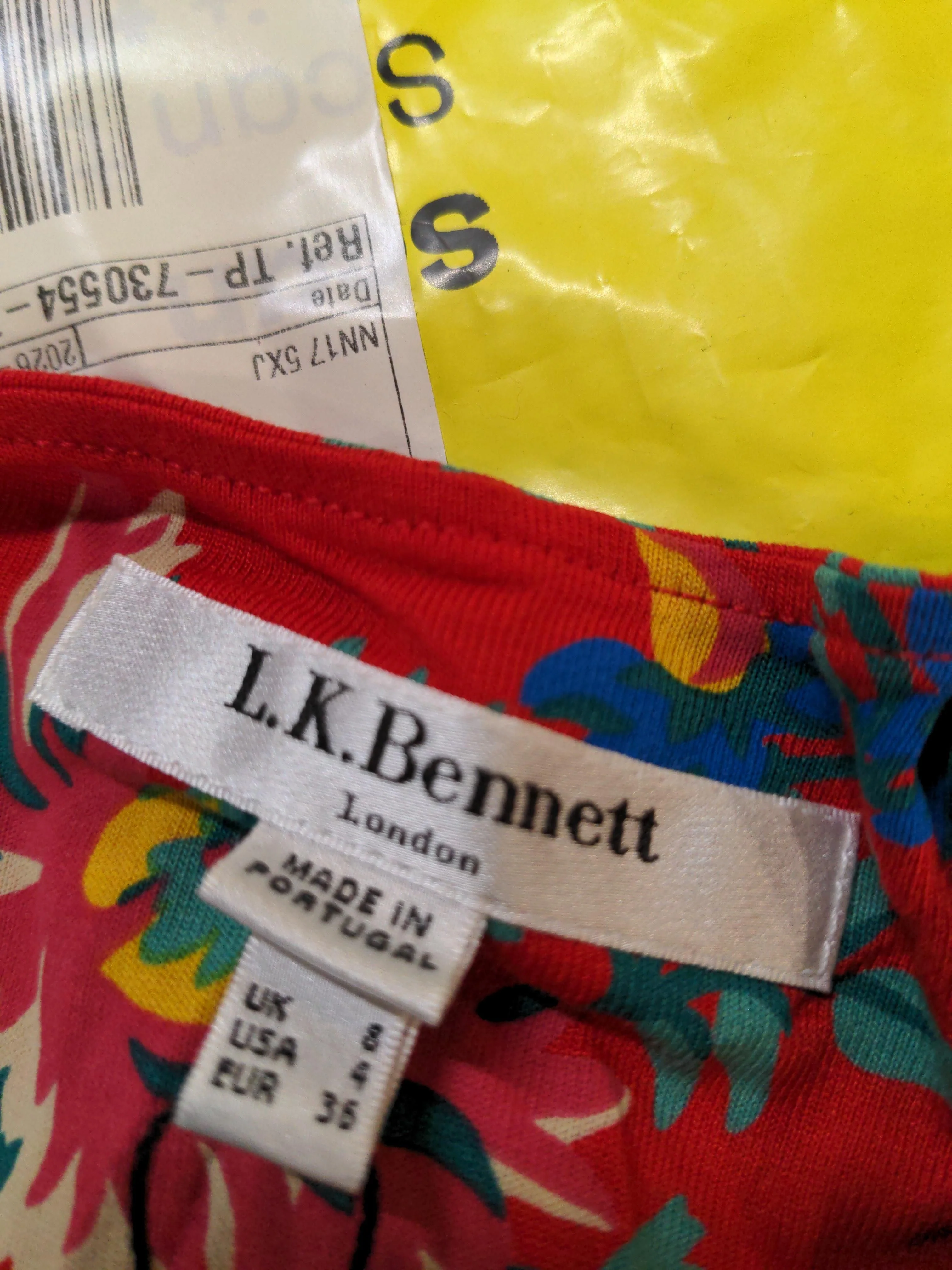 L.K. Bennett Wrap Midi Dress UK8 in Red - Image 5