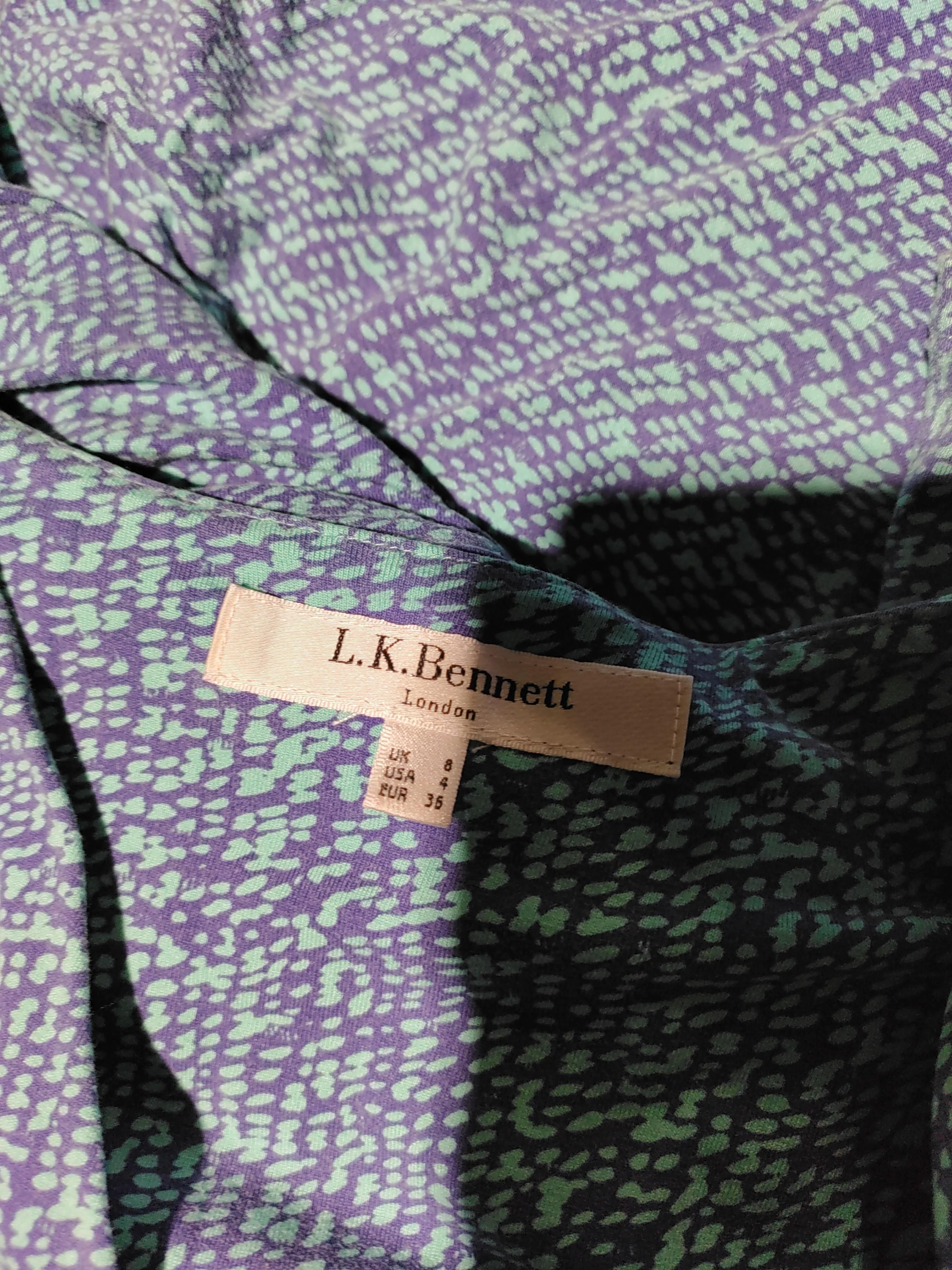 L.K. Bennett Wrap Mini Dress UK8 in Blue - Image 5