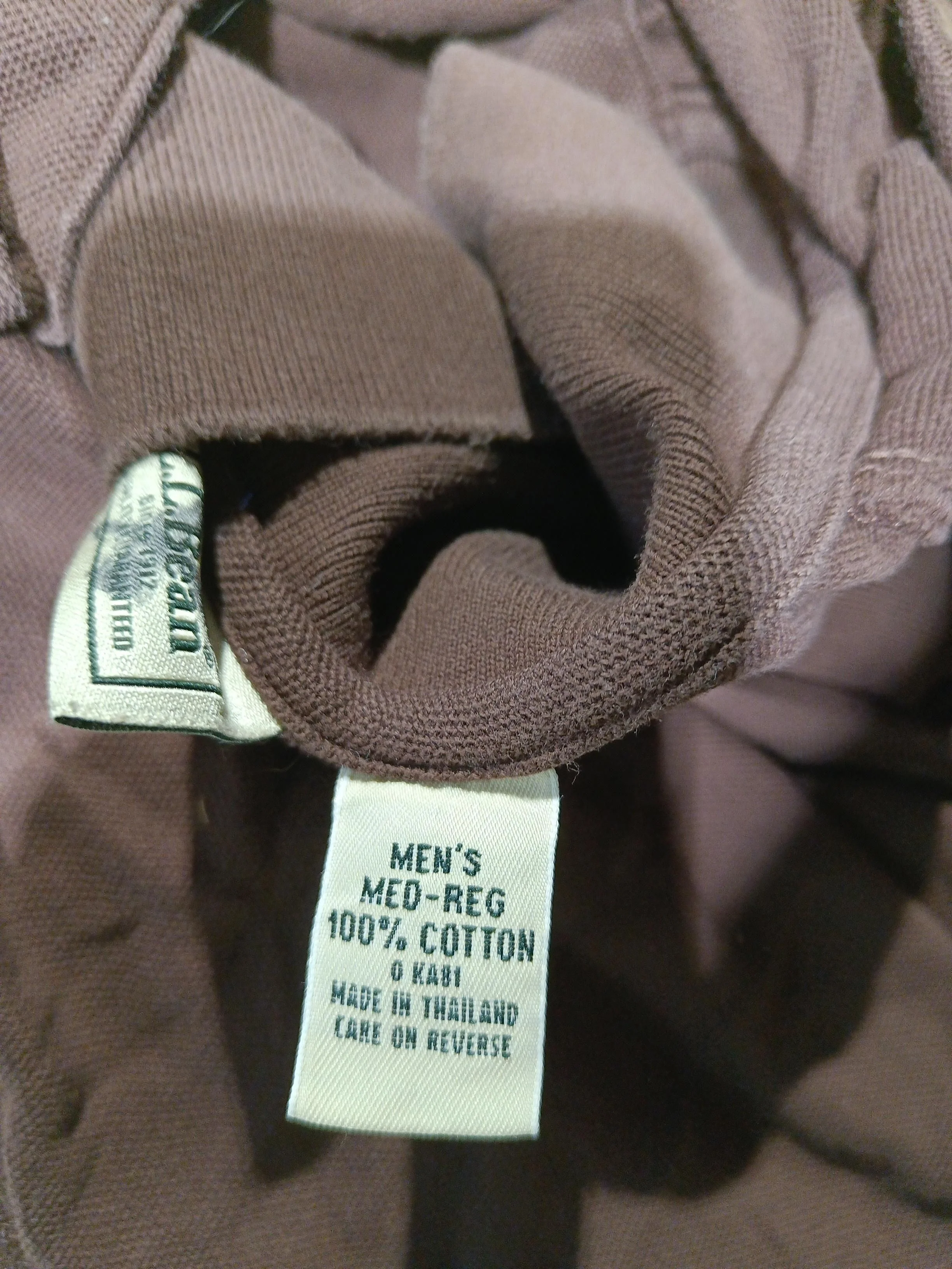 L.L. Bean Men's Polo M Brown 100% Cotton Basic - Image 7
