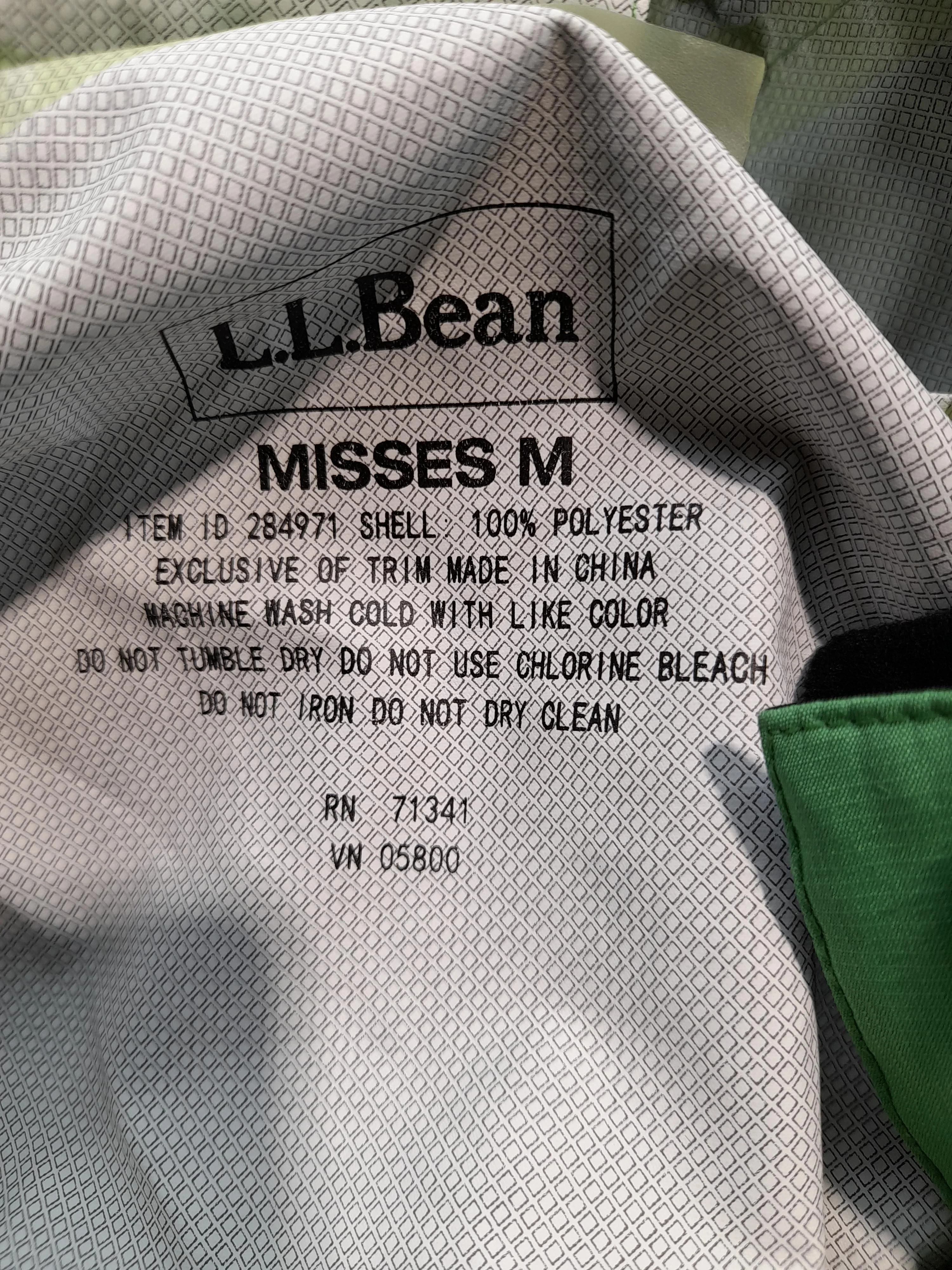 L.L. Bean Rain Coat jacket green - Image 6