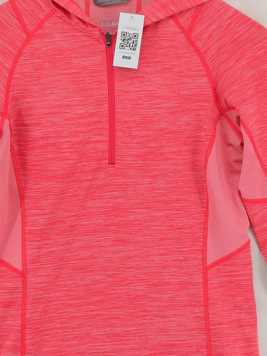 L.L. Bean Women's Hoodie XS Pink Polyester with Elastane Pullover - Image 3