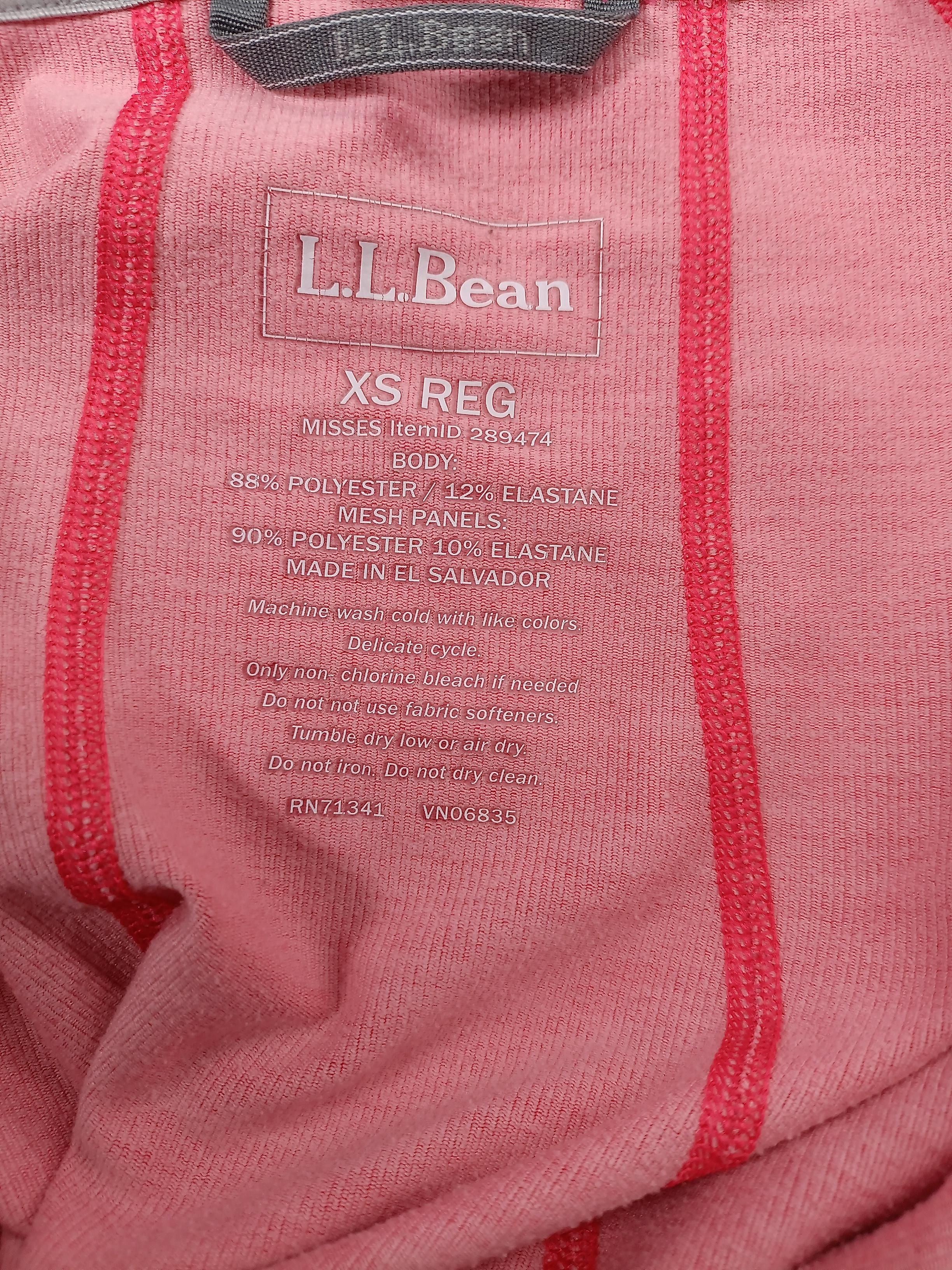 L.L. Bean Women's Hoodie XS Pink Polyester with Elastane Pullover - Image 6