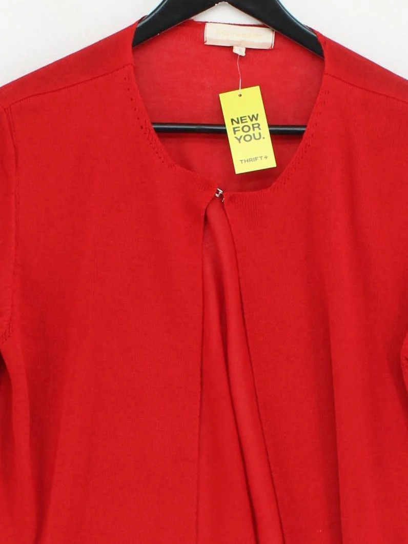 La Fee Maraboutee Women's Cardigan UK 8 Red 100% Other V-Neck Cardigan - Image 3