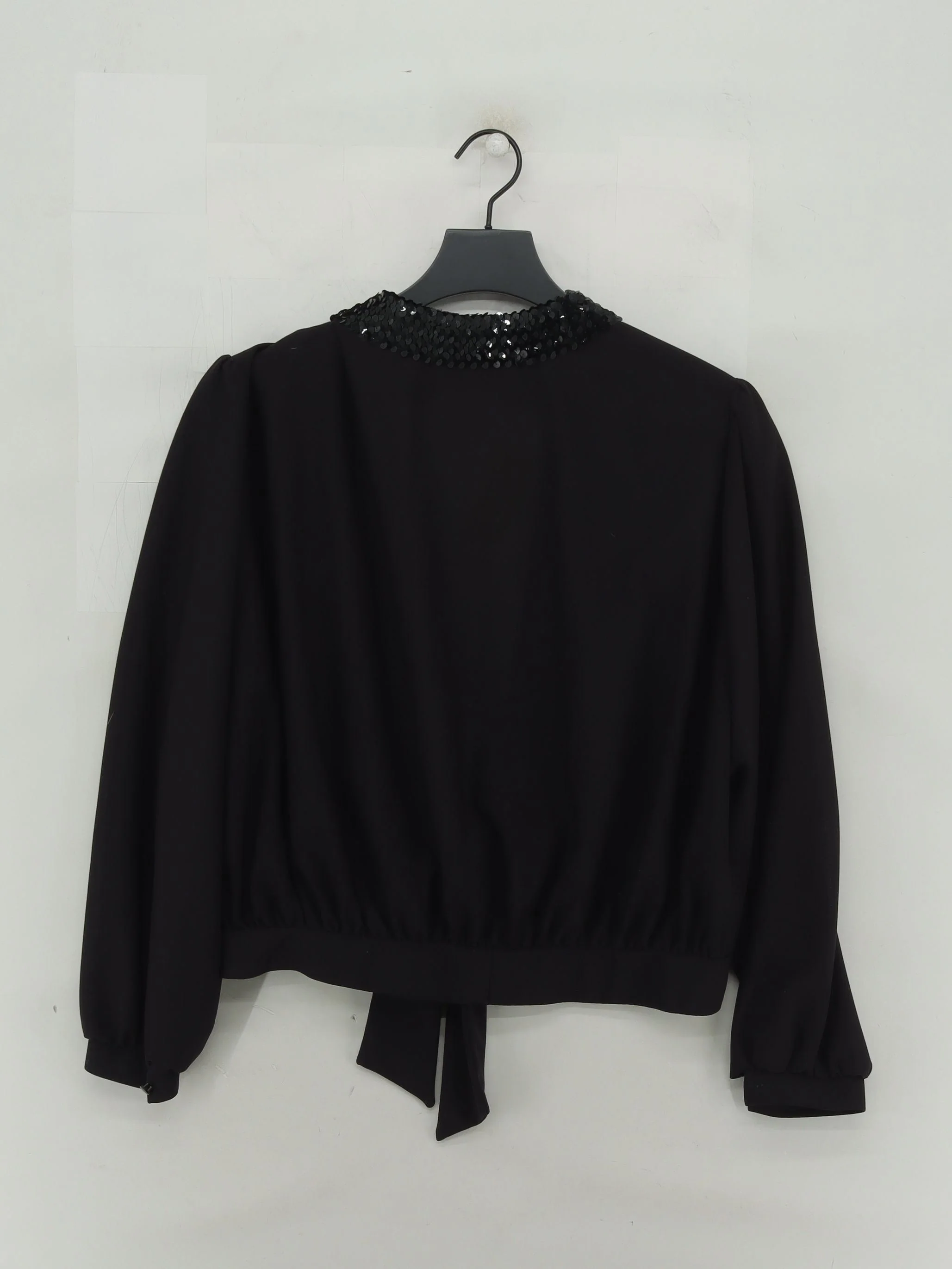 La Femme Women's Top XXS Black 100% Polyester Long Sleeve Collared Basic - Image 2